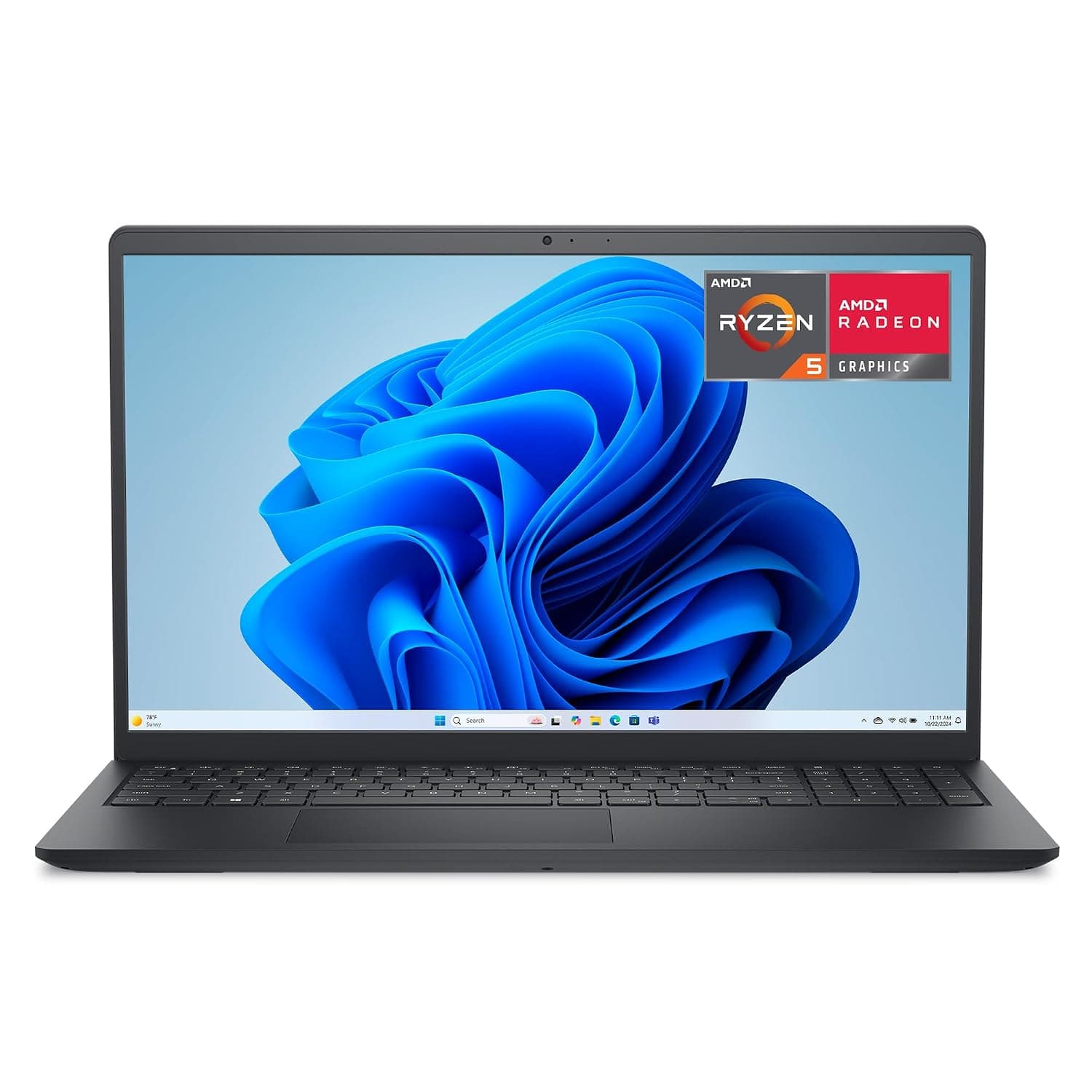 Dell 15 Laptop DC15255-15.6-inch FHD 120Hz Display, AMD Ryzen 5-7520U, 8GB LPDDR5 RAM, 512GB SSD, AMD Radeon 610M Graphics, Windows 11 Home, Onsite Service - Carbon Black | FHD 120Hz IPS, LPDDR5, 512GB SSD, Wi‑Fi 5, Bluetooth, Carbon Black, DC15255