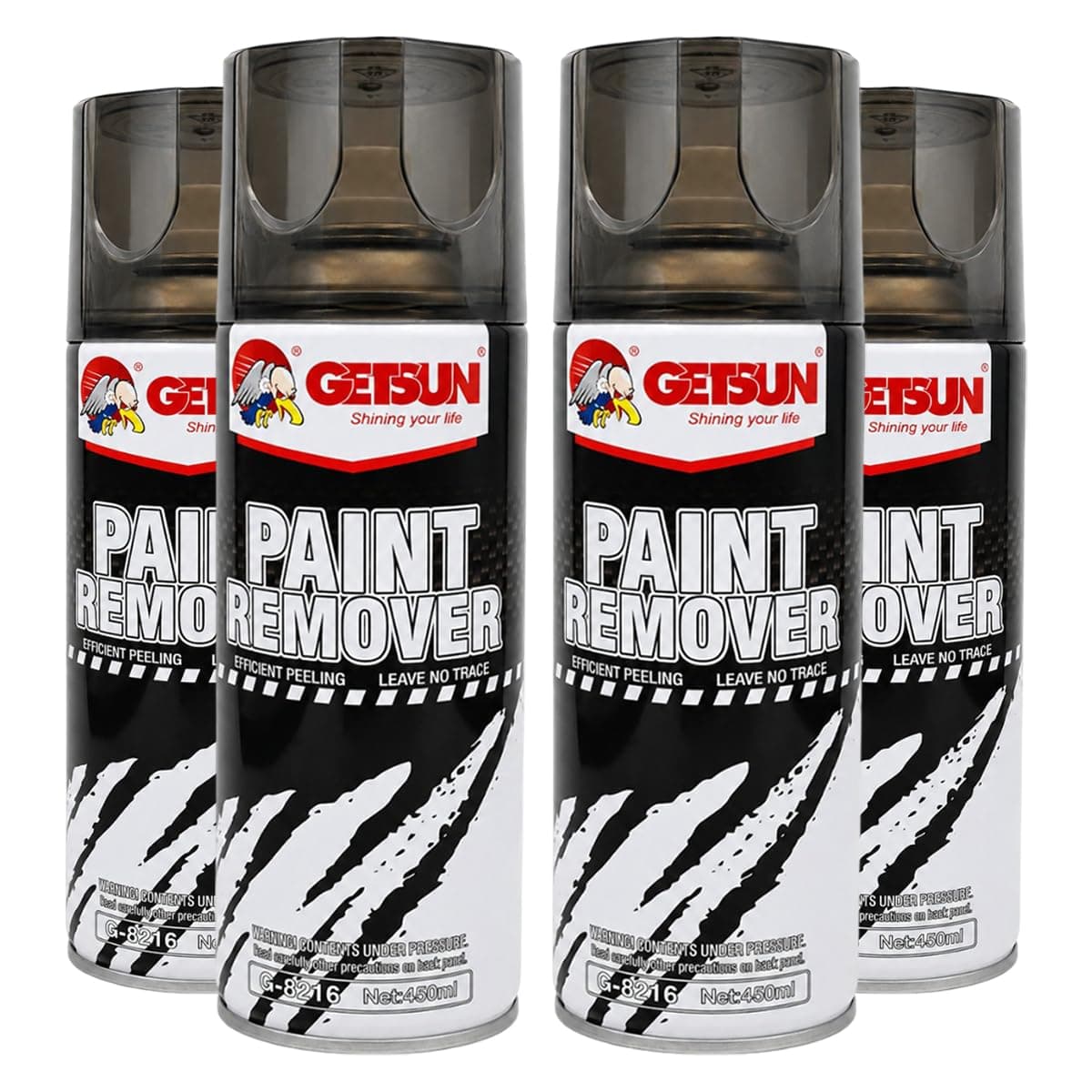 Paint Remover Spray 450ml – Fast Acting Formula for Efficient Paint Peeling and Residue-Free Finish, Suitable for Metal, Wood, Plastic, Car, Motorcycle, Furniture, Machinery, and Tools (4 PCS)