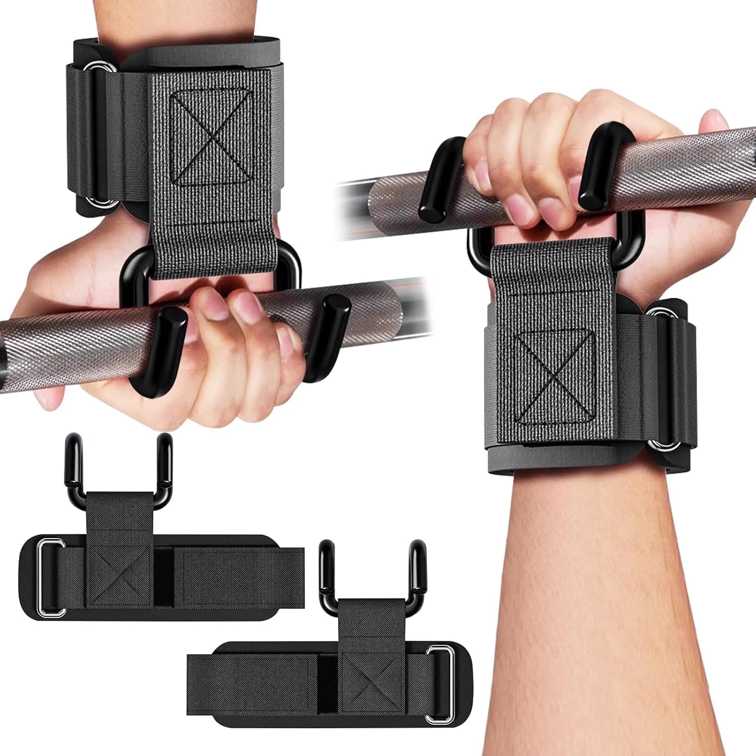 Yelajoy 2 Pcs Pilates Double Loop Straps for Reformer Feet Fitness Equipment Straps D-Ring Exercise Yoga Pilates Equipment for Gym Workout Home