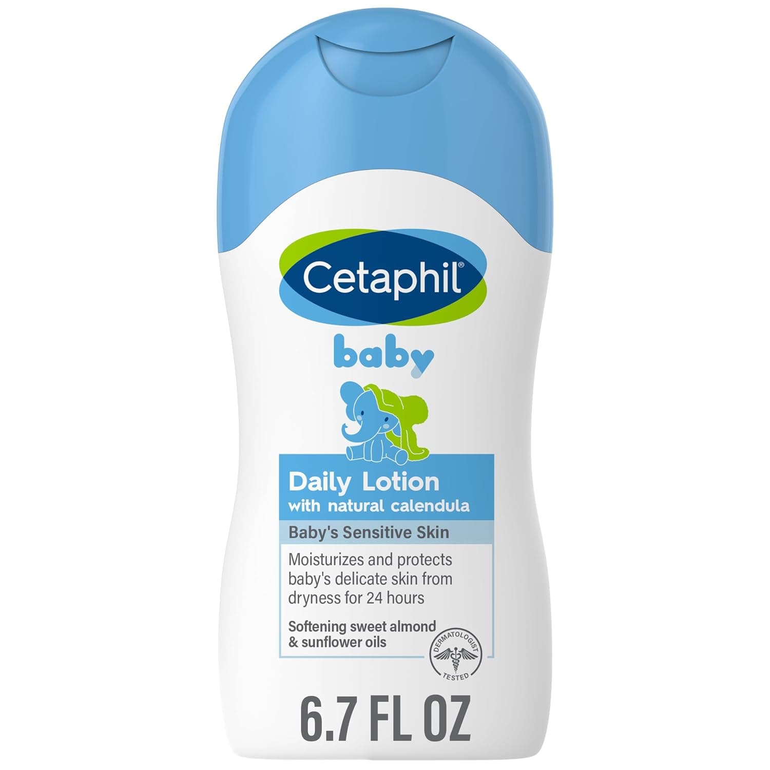 Cetaphil Baby Daily Lotion with Organic Calendula |Hypoallergenic| Sweet Almond & Sunflower Oils |6.7 Fl. Oz (Packaging May Vary)