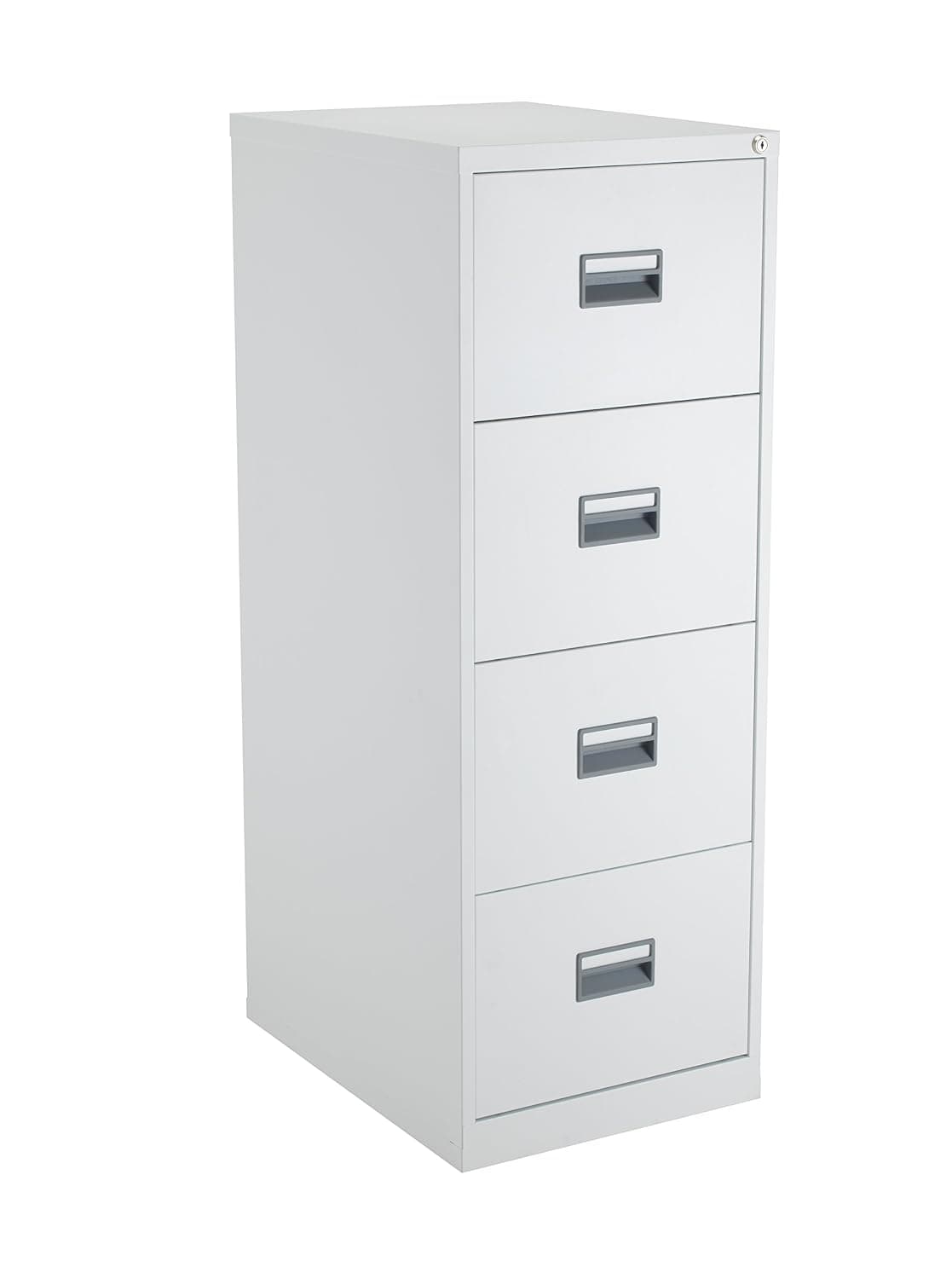 Talos Heavy Duty Steel Filing Cabinet, 40 kg Drawer Tolerance, White, 4