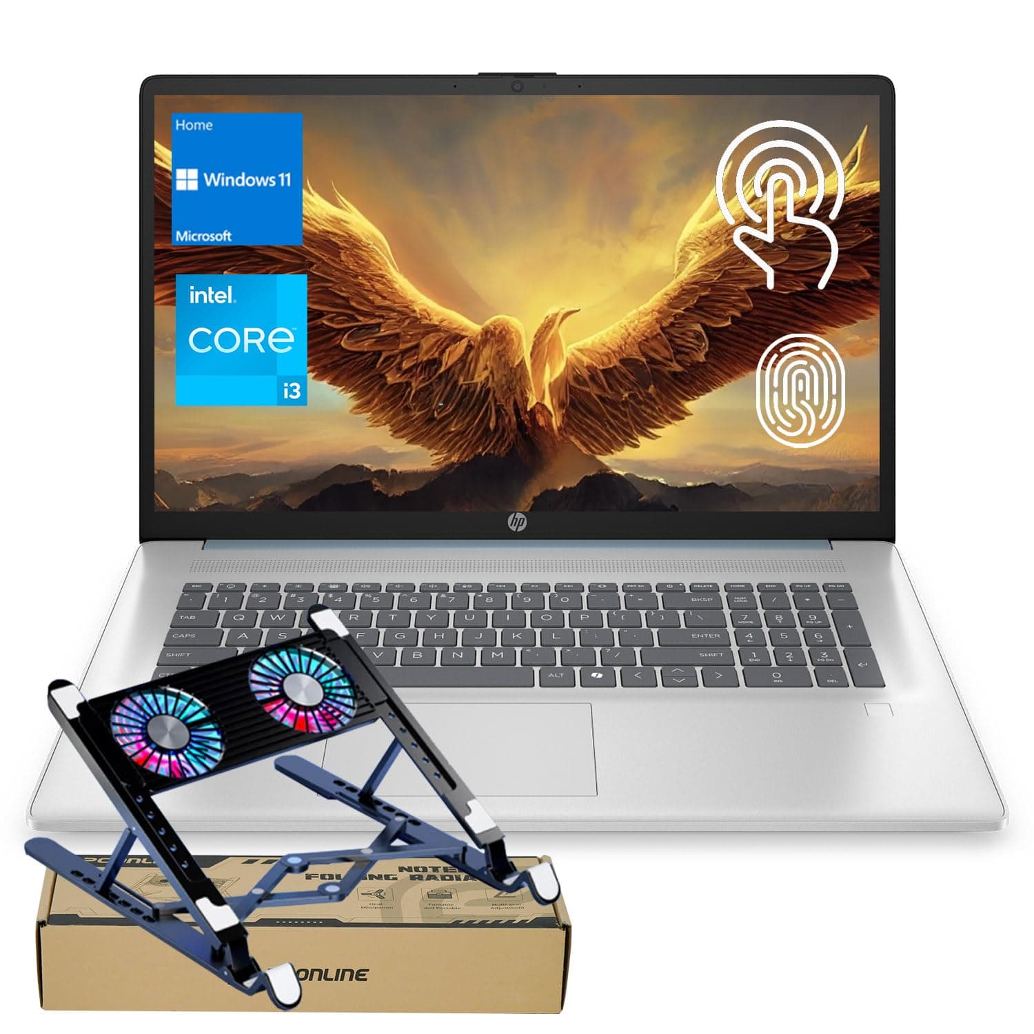 HP 17 Laptop, 17.3” HD+ Display, 11th Gen Intel Core i3-1125G4 Processor, 32GB RAM, 1TB SSD, Wi-Fi, HDMI, Webcam, Windows 11 Home, Silver