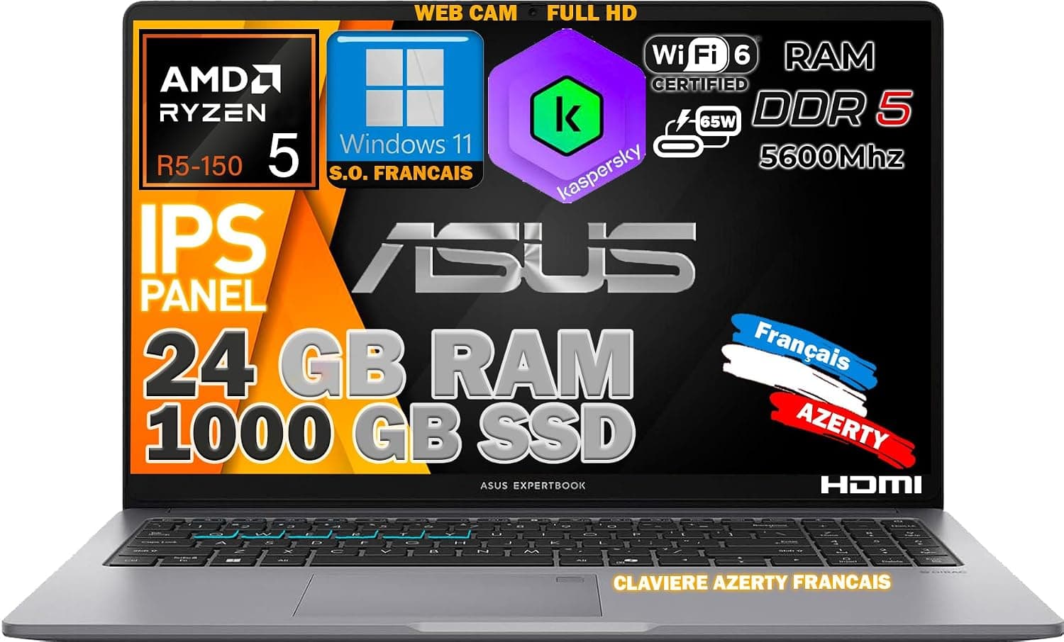 ASUS Vivobook Slim 2023 Model, 1256GB SSDHD, 11th Gen Intel i5 CPU, 4 Core, 12 GB DDR4, 15.6 Full HD Display, Wi-fi, Intel, Win 11 Pro, Libre Office, Free MOUSE