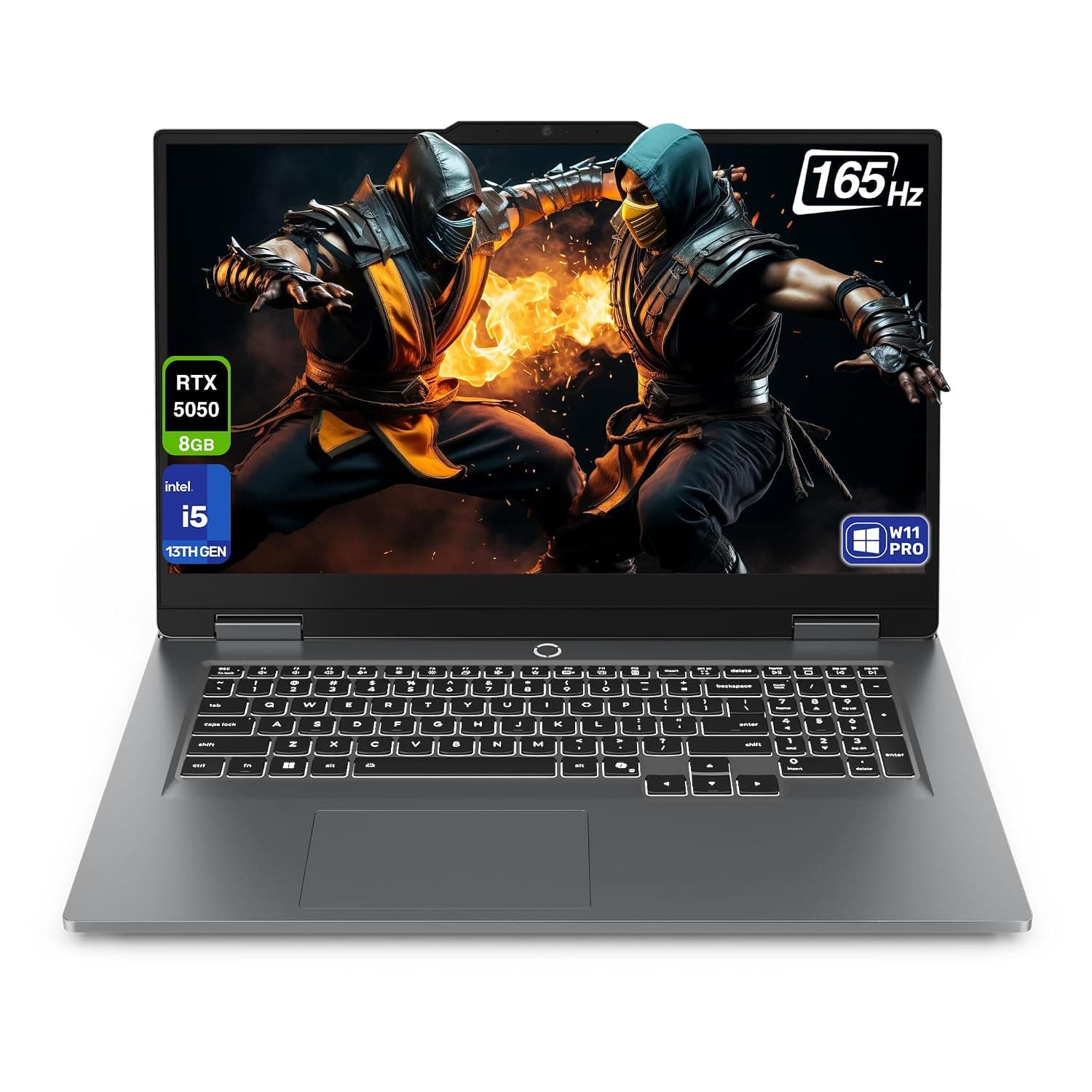 Lenovo LOQ Gaming Laptop, Intel i5-13450HX, 32 GB DDR5 RAM, 2 TB PCIe SSD, 17.3" FHD (1920x1080) 165Hz IPS Display, Nvidia G-Force RTX 5050, Backlit Keyboard, W11 Pro, Luna Gray