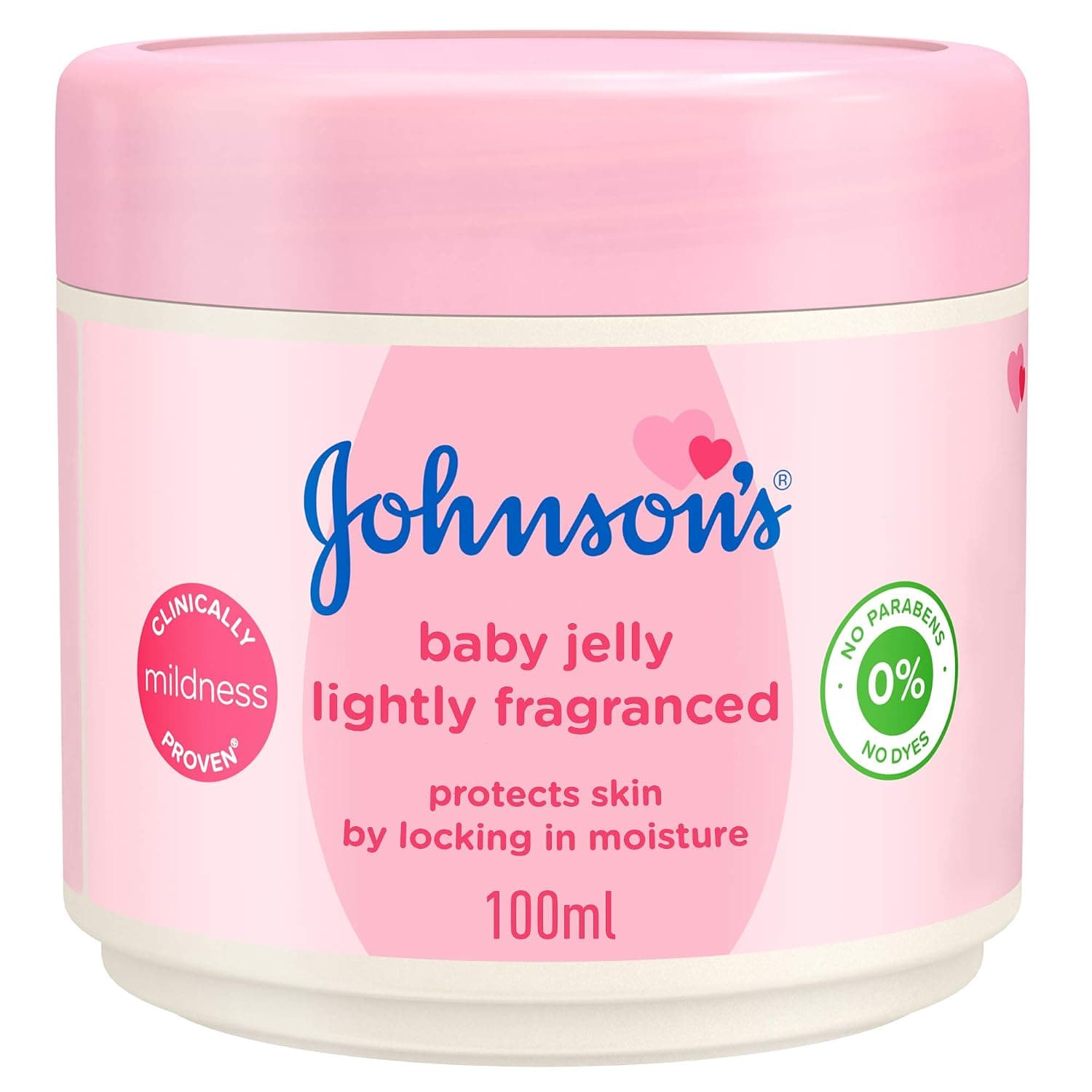 Johnson's Baby Jelly Lightly Fragranced 100ml – Gentle Moisturizer for Delicate Baby Skin, Locks in Moisture, Soothes, Protects & Keeps Skin Soft