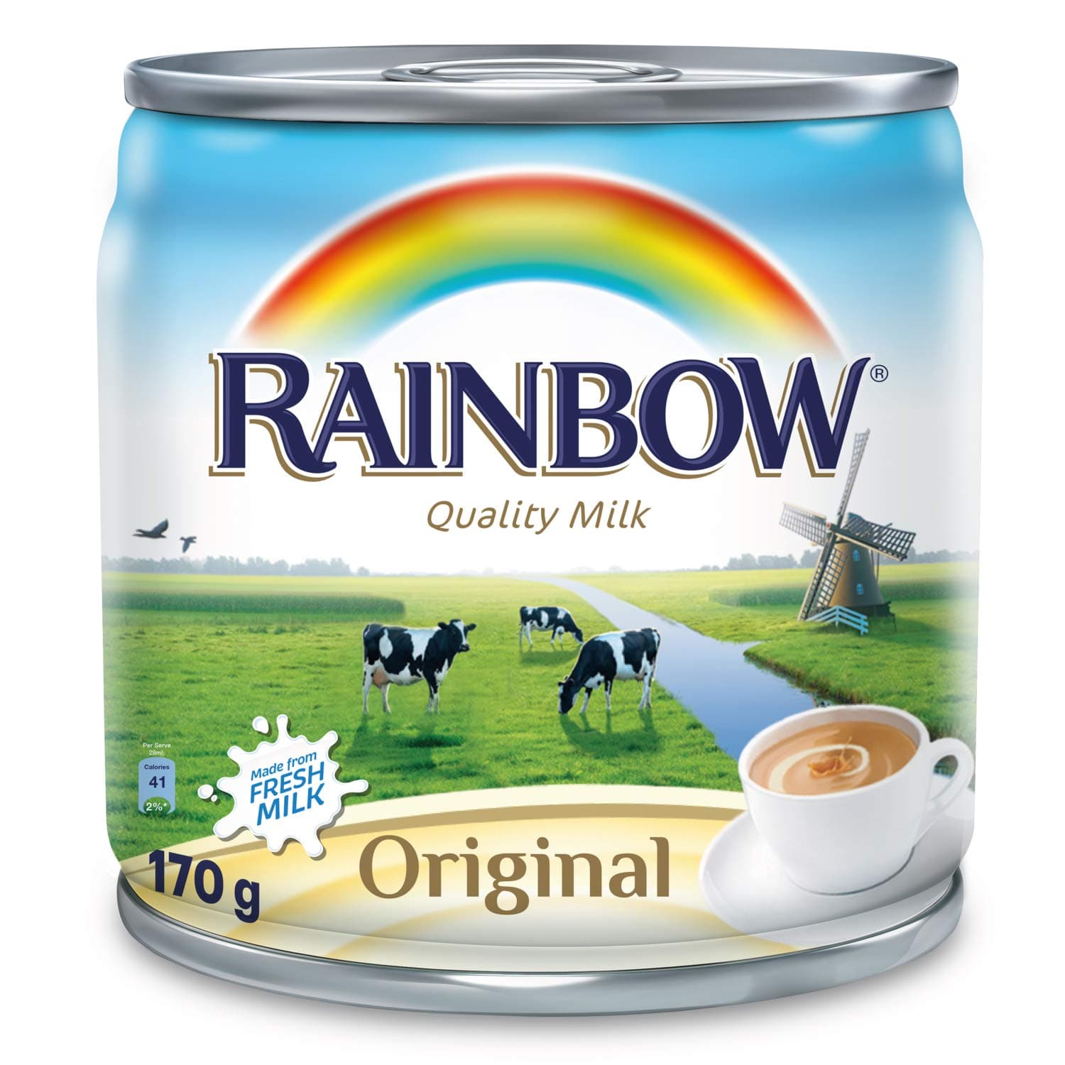Rainbow Original Evaporated Milk, 170g - Pack of 1