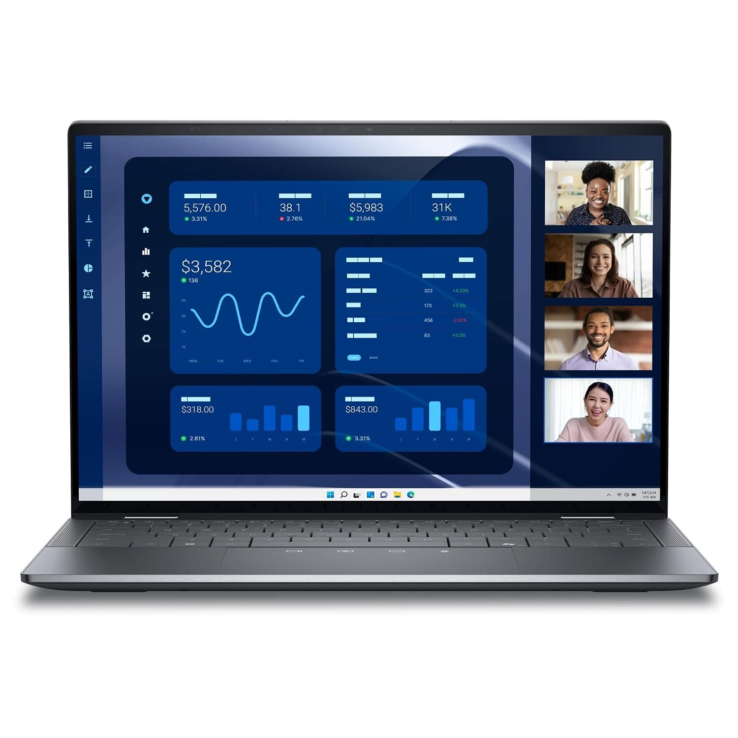 Dell Latitude 9000 (9450) 2-in-1 Laptop - 14 inch QHD+ (2560 x 1600) 500-nits Touch Display - Intel Core Ultra 7 Processor 165U 12-Core - 1TB SSD - 32GB RAM - Win11 pro