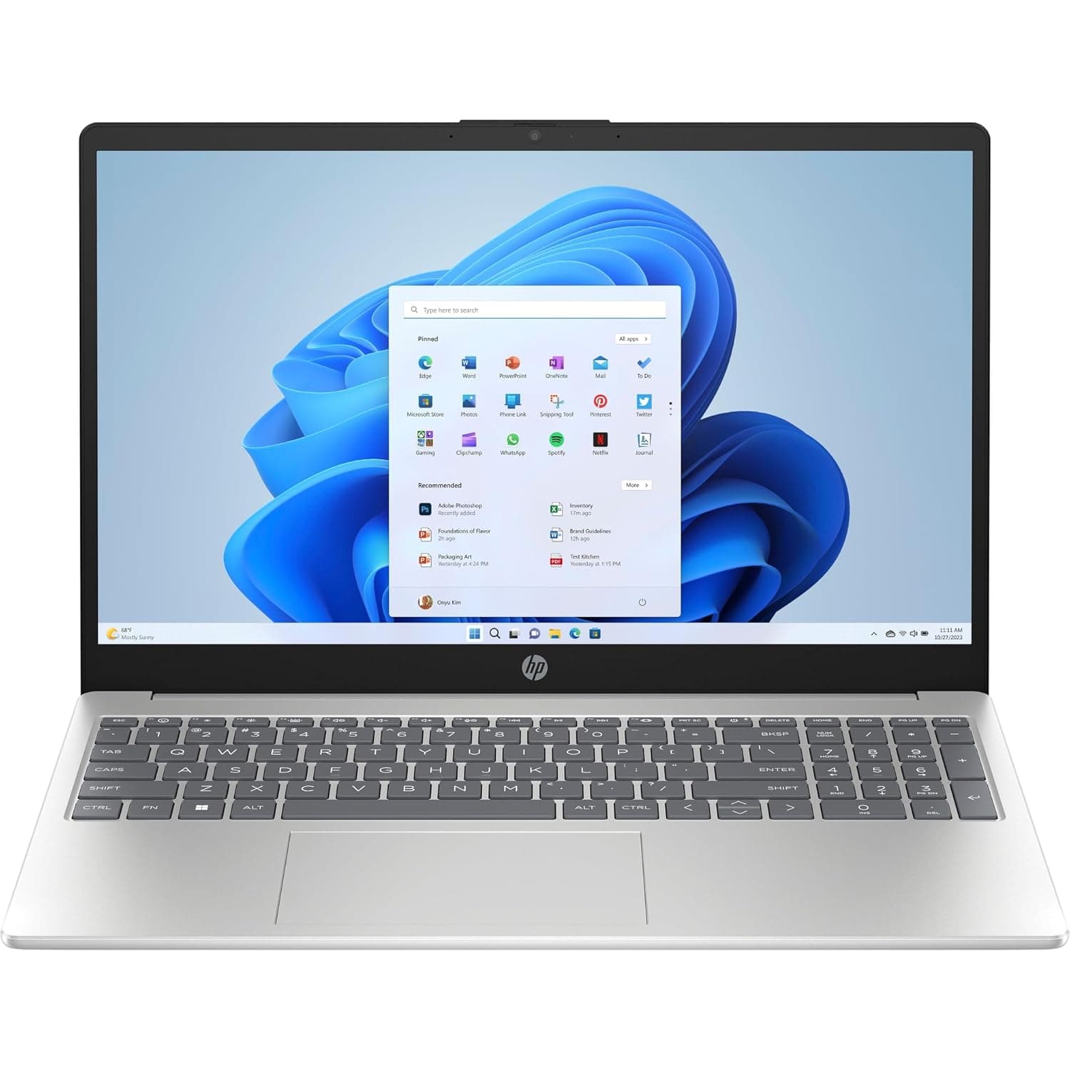 لابتوب اتش بي موديل 15-fd0029nx، شاشة FHD 15.6 بوصة، إنتل كور i5-1334U (جيل 13)، كرت شاشة إنتل أيرس Xe، رام 8GB، هارد SSD 512GB، ويندوز 11 هوم، فضي طبيعي، 9P7P3EA