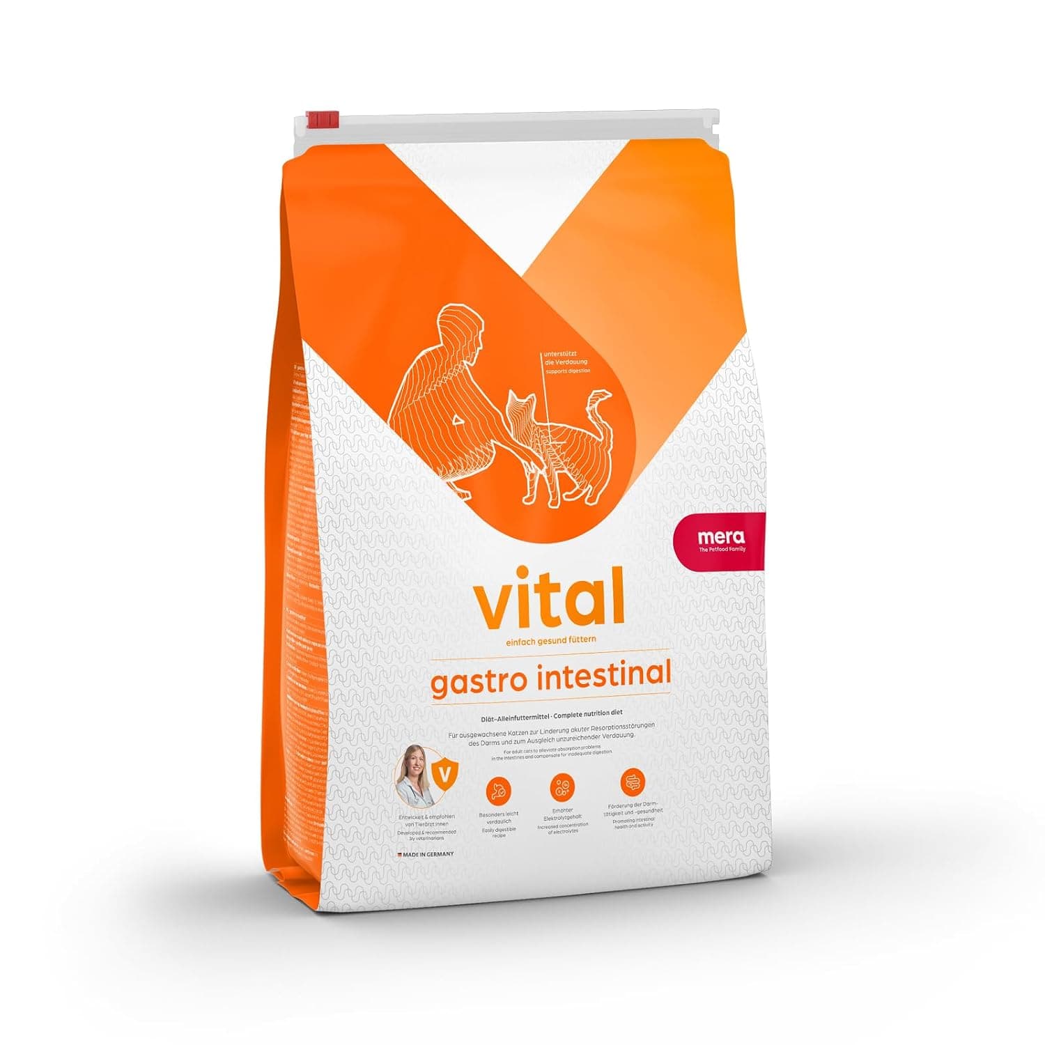MERA Vital Gastro Intestinal 3 kg Dry Cat Food | Diet food for digestive disorders with high-quality ingredients, easily digestible, sensitive stomach, flatulence, diarrhoea