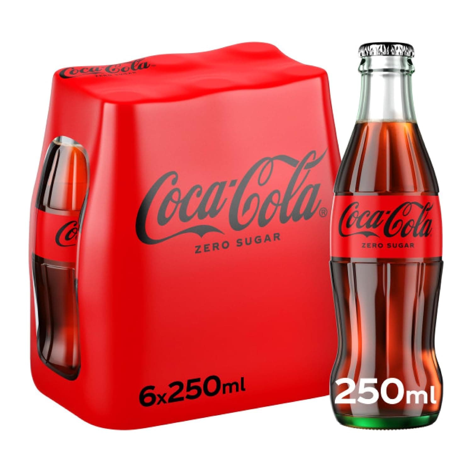 Coca-Cola NRB Zero Calories Carbonated Soft Drink 250 ml, 6-Pack
