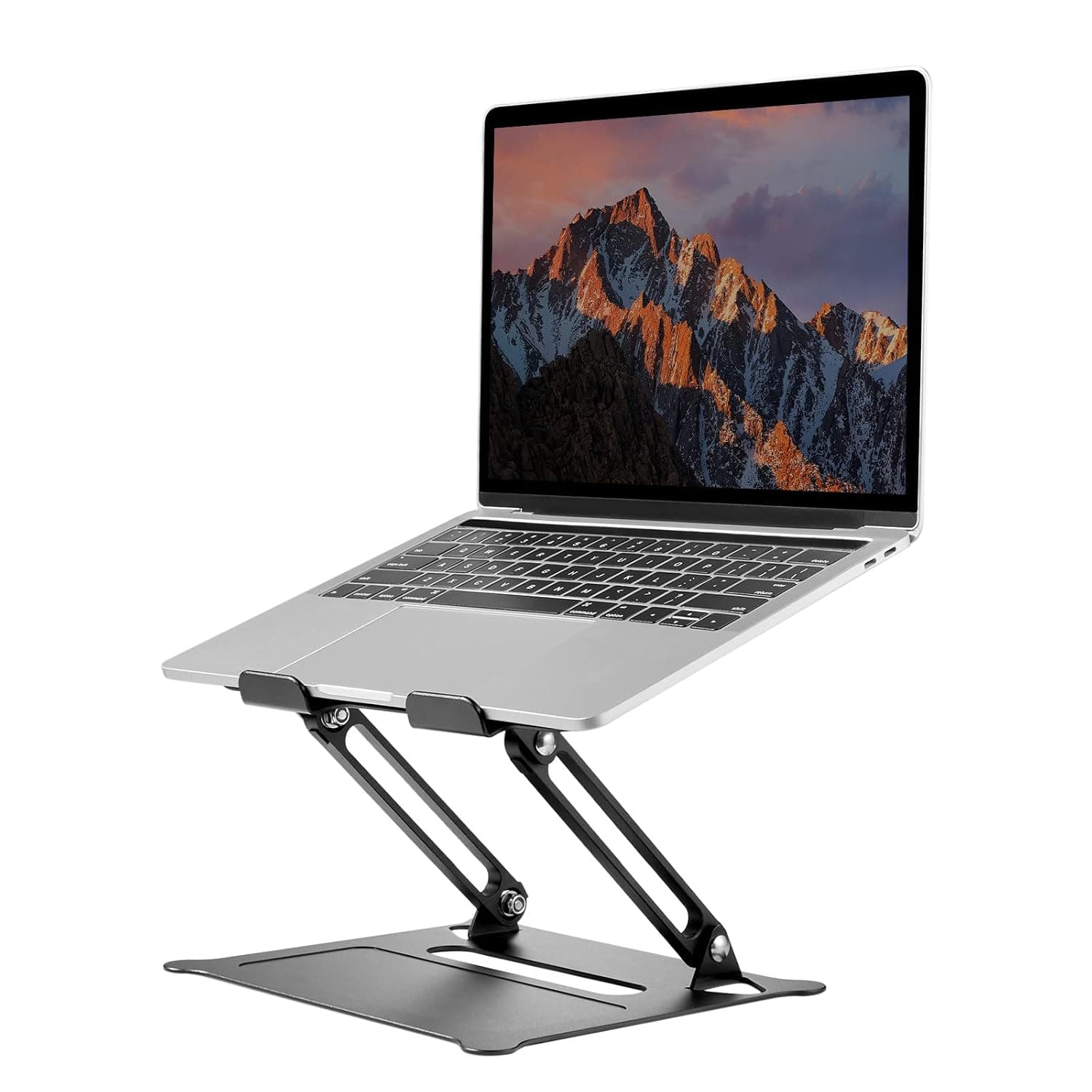 PHOCAR Laptop Riser Adjustable Laptop Stand Foldable Aluminum Portable Computer Stand Laptop Holder Compatible for MacBook,HP, Lenovo,Surface,Dell, ASUS, Laptops up to 17 Inch