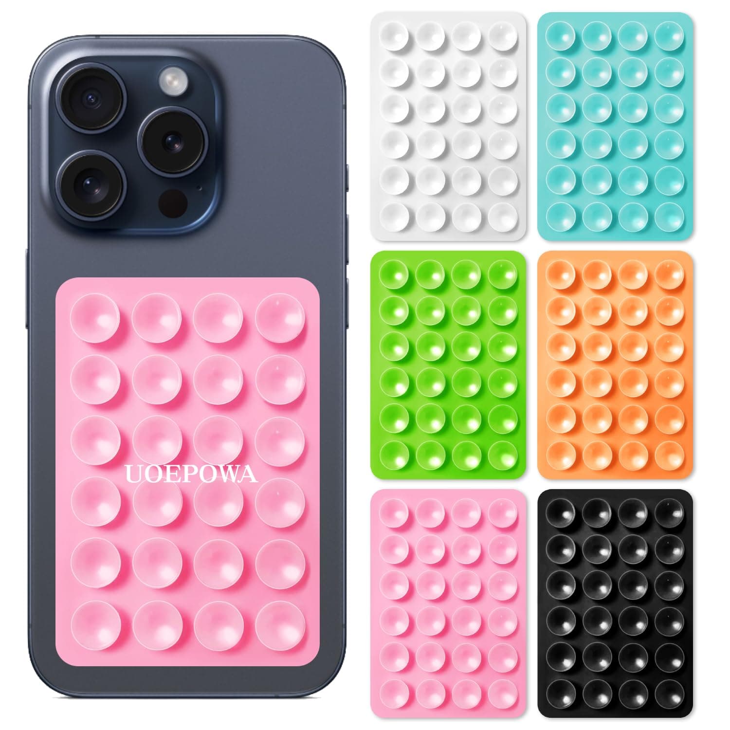 حامل حافظة جوال بالشفط من يويبوا 6 قطع السيليكون اللاصق ملحقات الموبايل بدون استخدام اليدين لعبة فيدجيت مرآة دش ومقاطع فيديو وصور سيلفي الوان