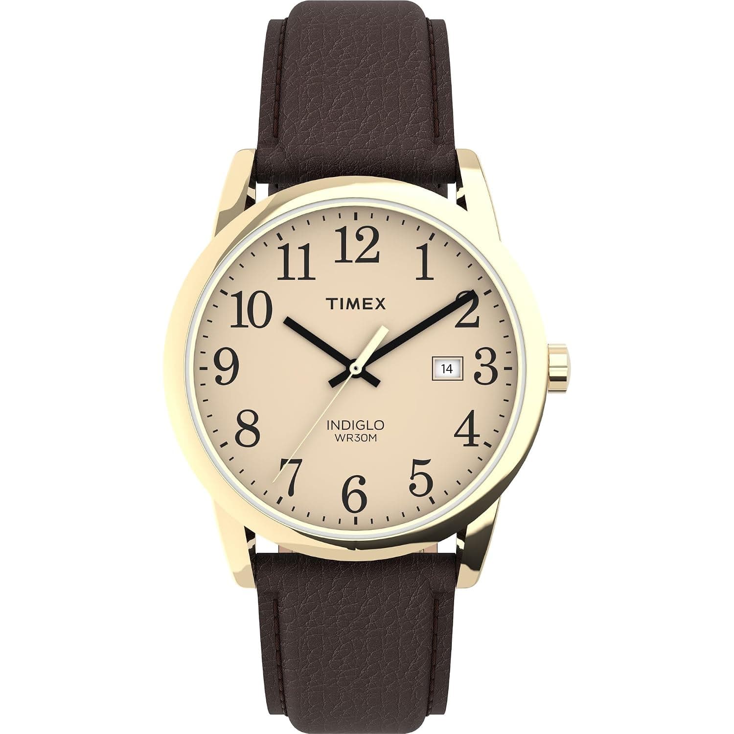 Timex Easy Reader 38mm Leather Strap Watch
