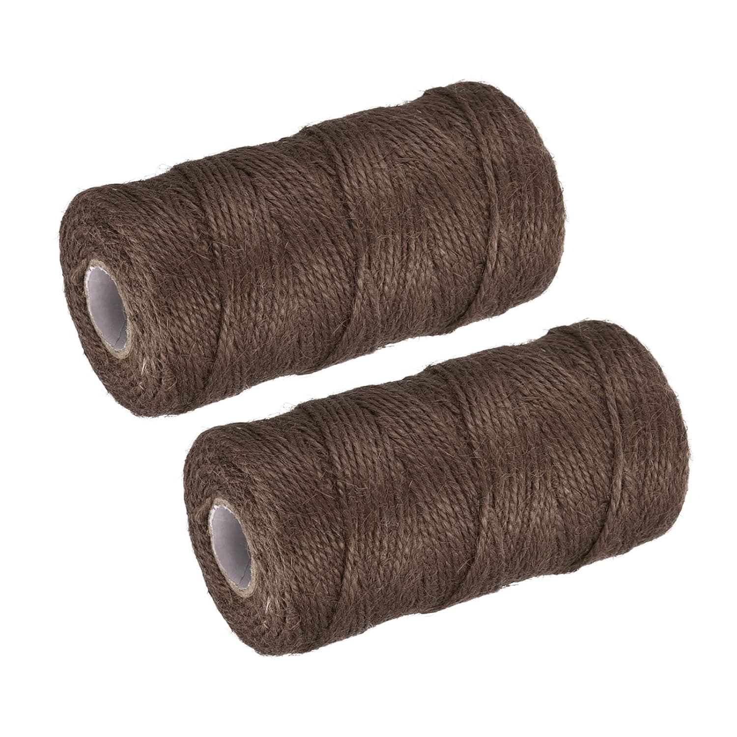 MECCANIXITY 328 Feet Garden Twine, 2mm Craft Jute Twine String Jute for Artwork, DIY Crafts, Gift Wrapping, Brown Pack of 2