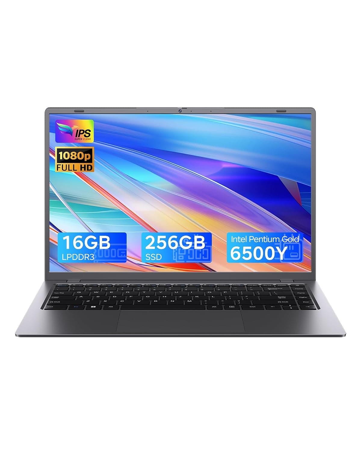 15.6 inch Laptop, Pentium Gold 6500Y, 16GB RAM 512GB SSD, Win11 Professional, 1080P Full HD WiFi 5 BT5.0 Laptop for Student Home