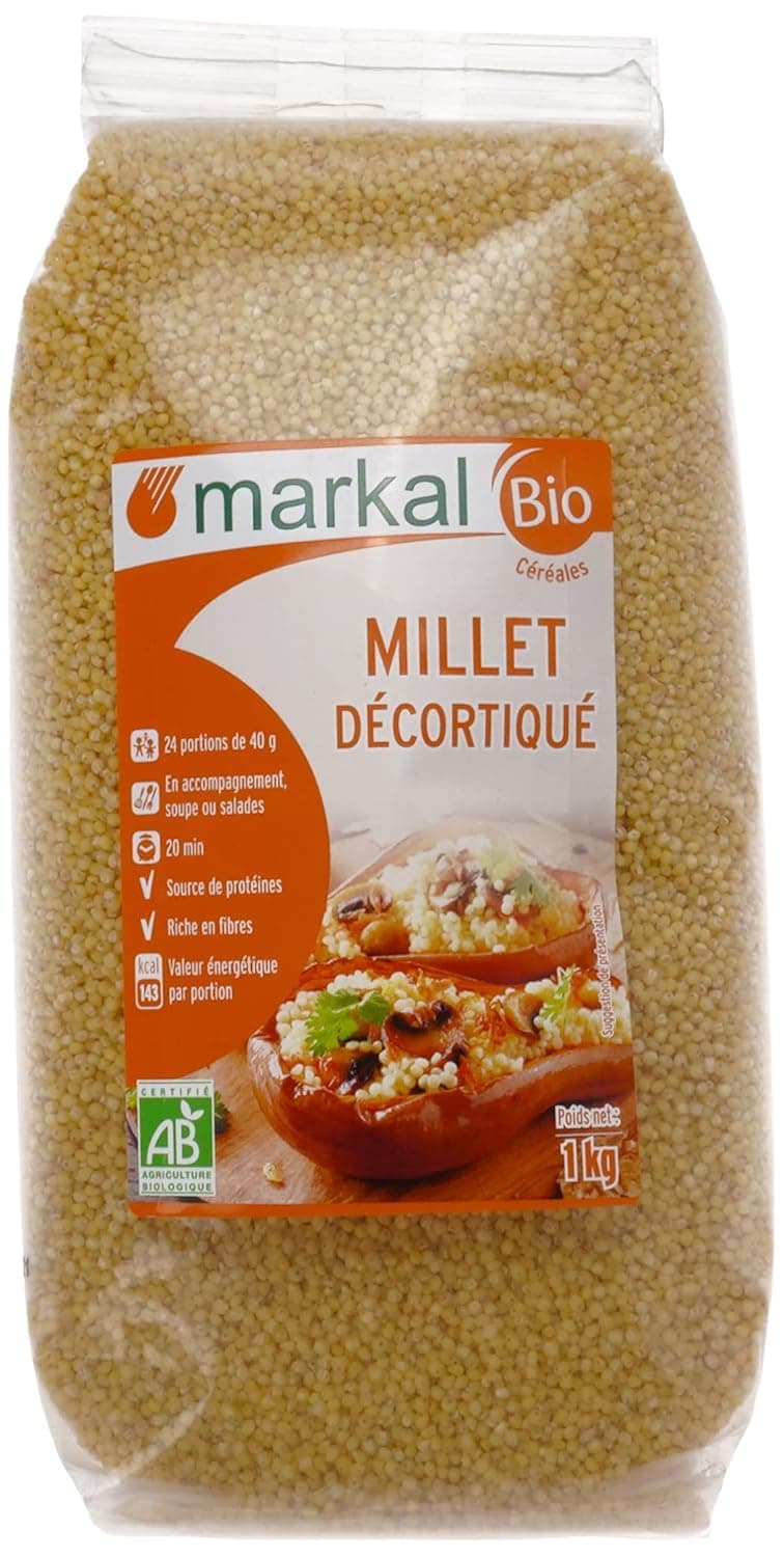 Markal Organic Hulled Millet, 1Kg - Pack of 1