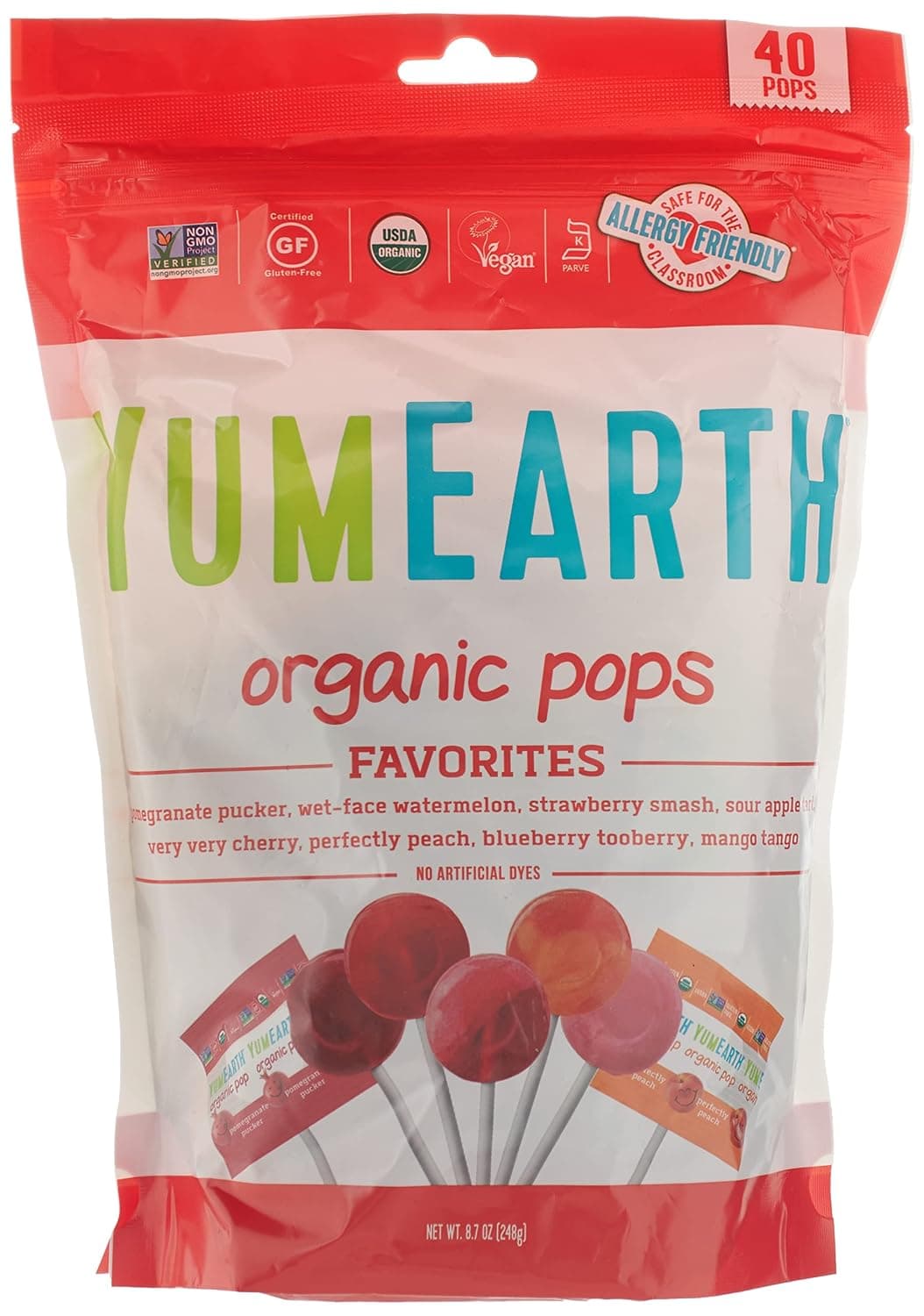 Yumearth Organic Fruit Lollipops, 40 Pops - Pack Of 1