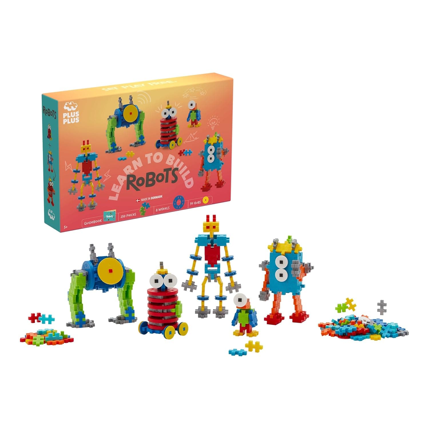 Plus-Plus - Learn to Build Robots (3963) /Building and Construction Toys | Ingenious construction toy, 250 pieces