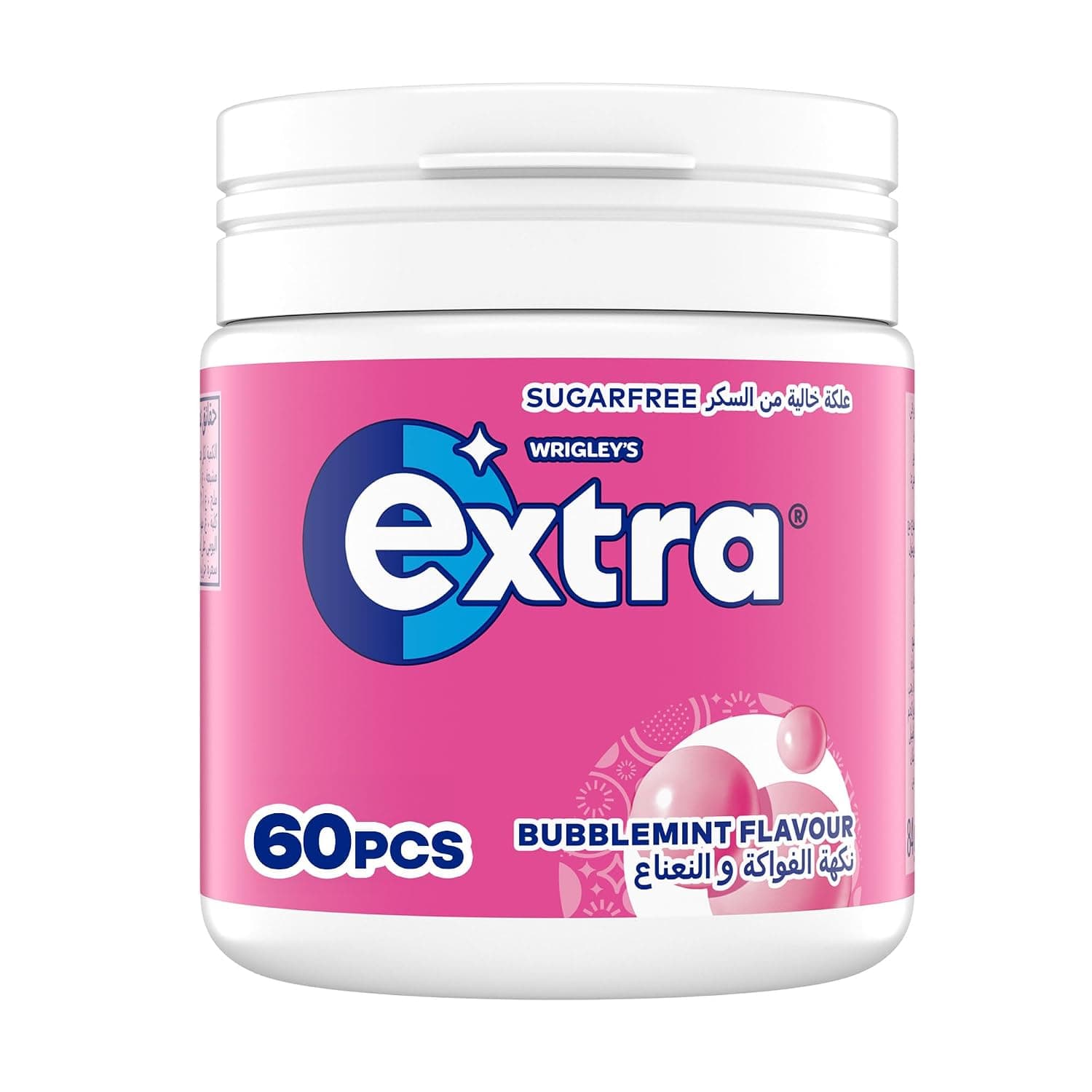 Extra Fresh Bubble Mint Flavor Gum, Sugar Free, 60 Count, Enjoy Refreshing Wherever You Are, Get Ready For Every Opportunity