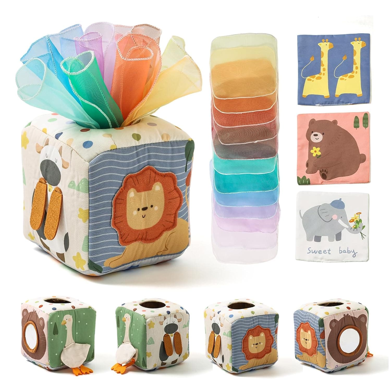 Montessori 2 Wooden Tether Tissue Box