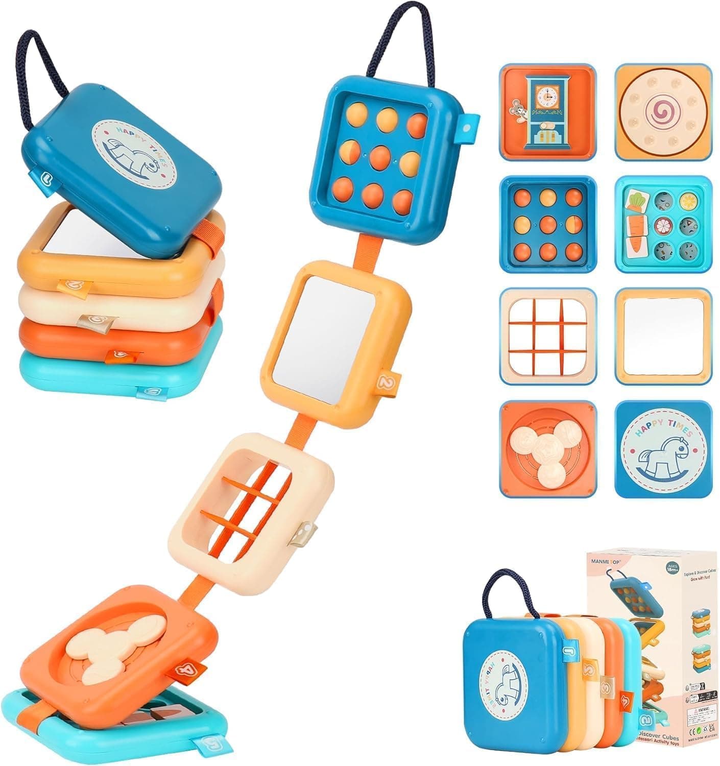 Joyzzz Busy Board, Toys for 1 Year Old, Educational Activity Board for Toddlers, Travel Toy for Boys and Girls to Keep Busy on Plane or Car Rides