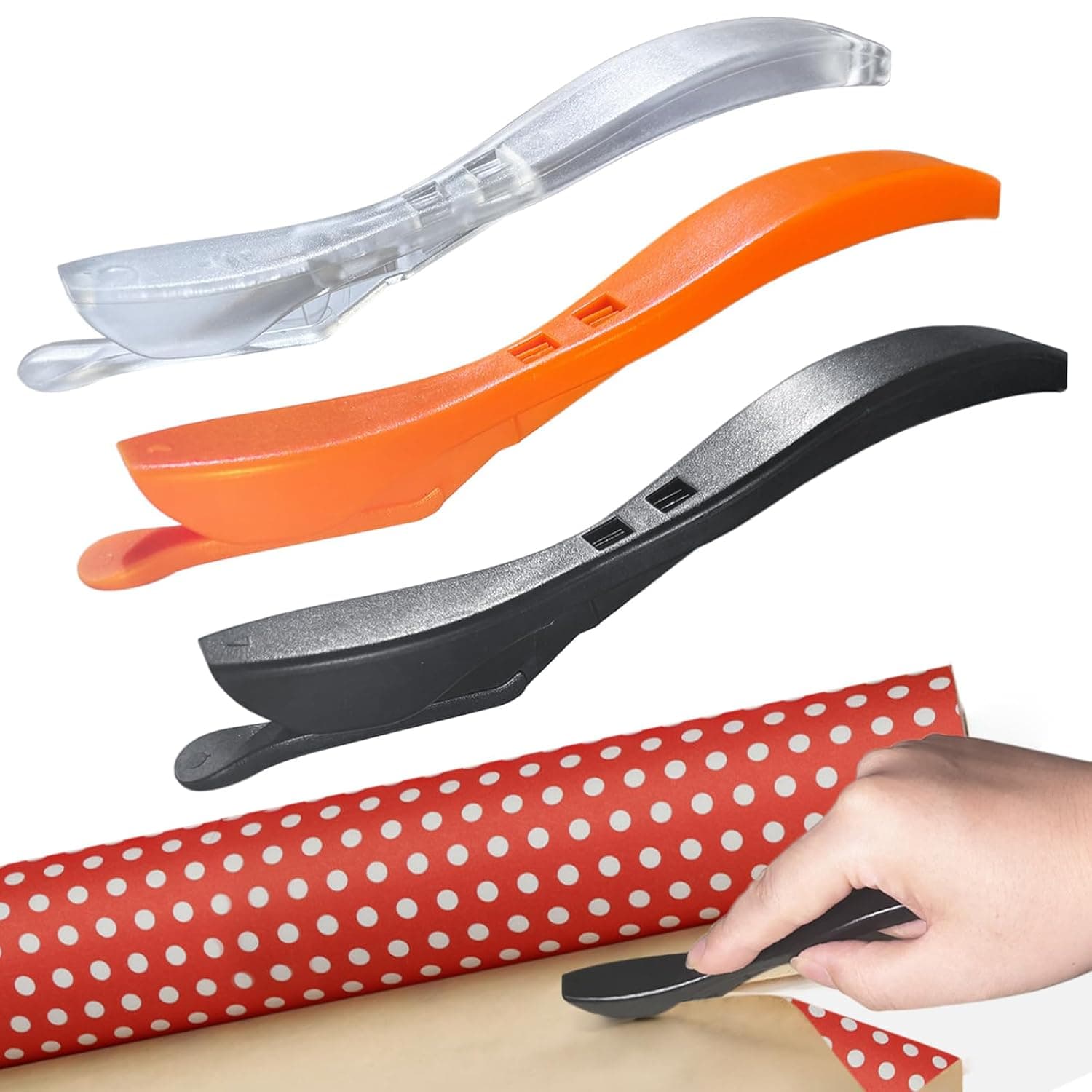 Wrapping Paper Cutter, 3-Pack, Sliding Gift Wrap Cutter Paper Cutting Tool for Christmas, Holidays, and Birthdays