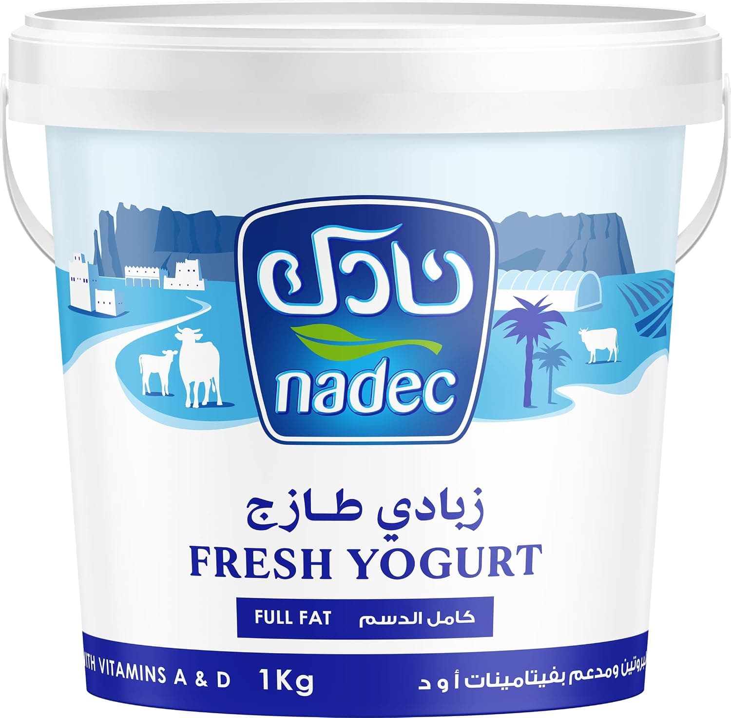 زبادي طازج كامل الدسم من نادك، 1 كيلوجرام
