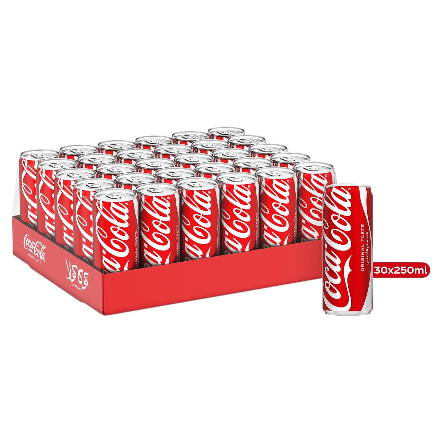 Coca-Cola Original Taste, Pack of 30x150ml Can, Crisp Coke Soft Drinks, Serve Cola Drinks Ice Cold for Maximum Refreshment