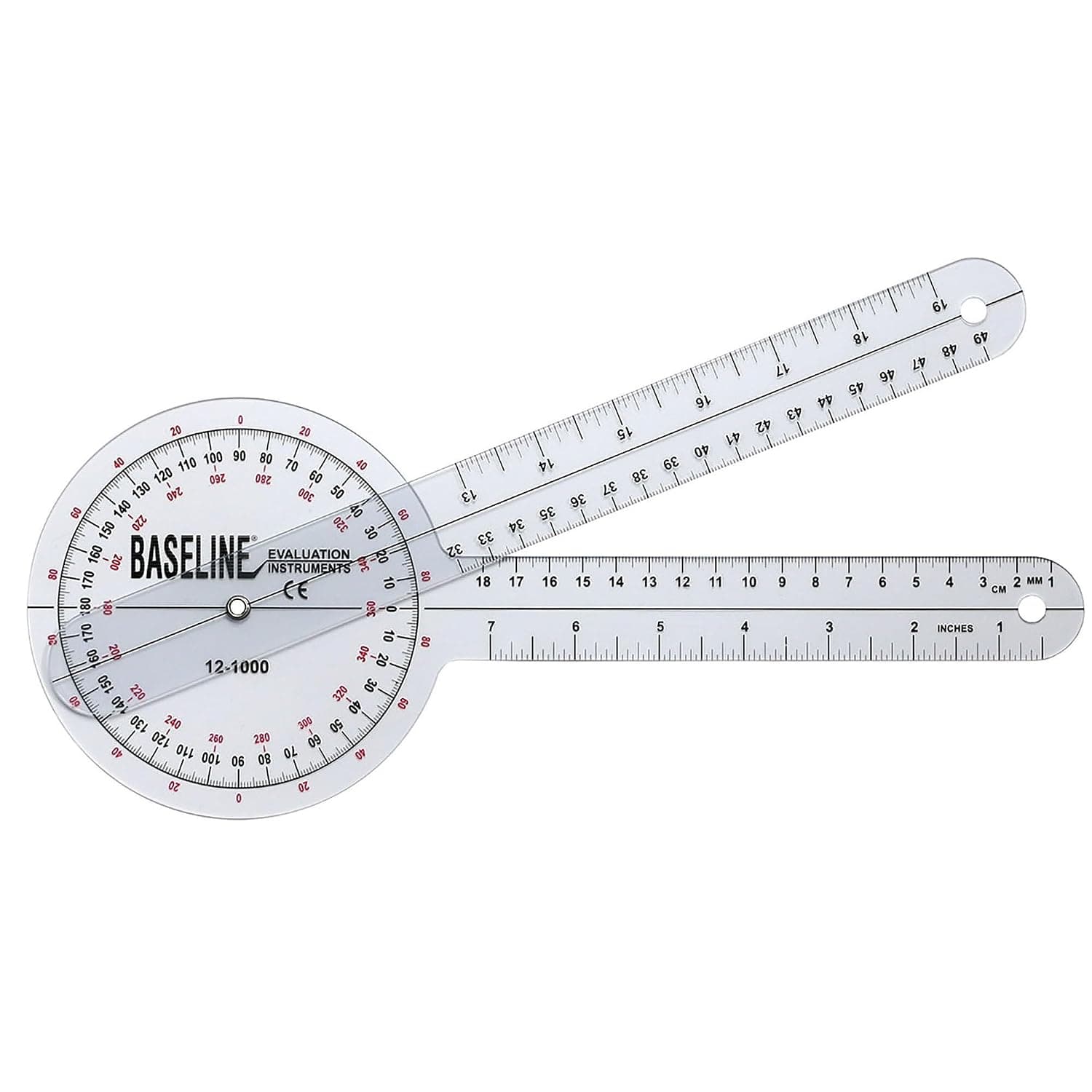 Baseline Plastic HiRes 360 Degree ISOM Goniometer, 12" Length