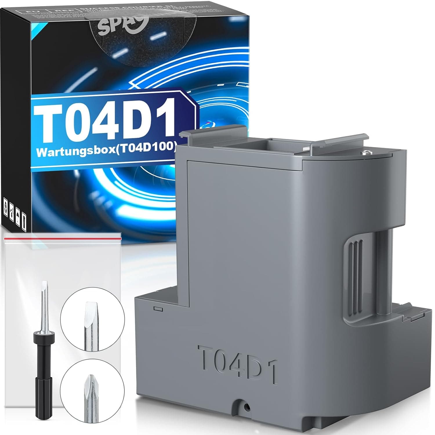 Spaceink T04D1/T04D100 Maintenance Box Compatible with Epson ET-15000 ET-4750 ET-3750 ET-4850 ET-3850 ET-3700 ET-4856 ET-5150 ET-5170 Printer, Maintenance Box C13T00 44D1000Waste ink container