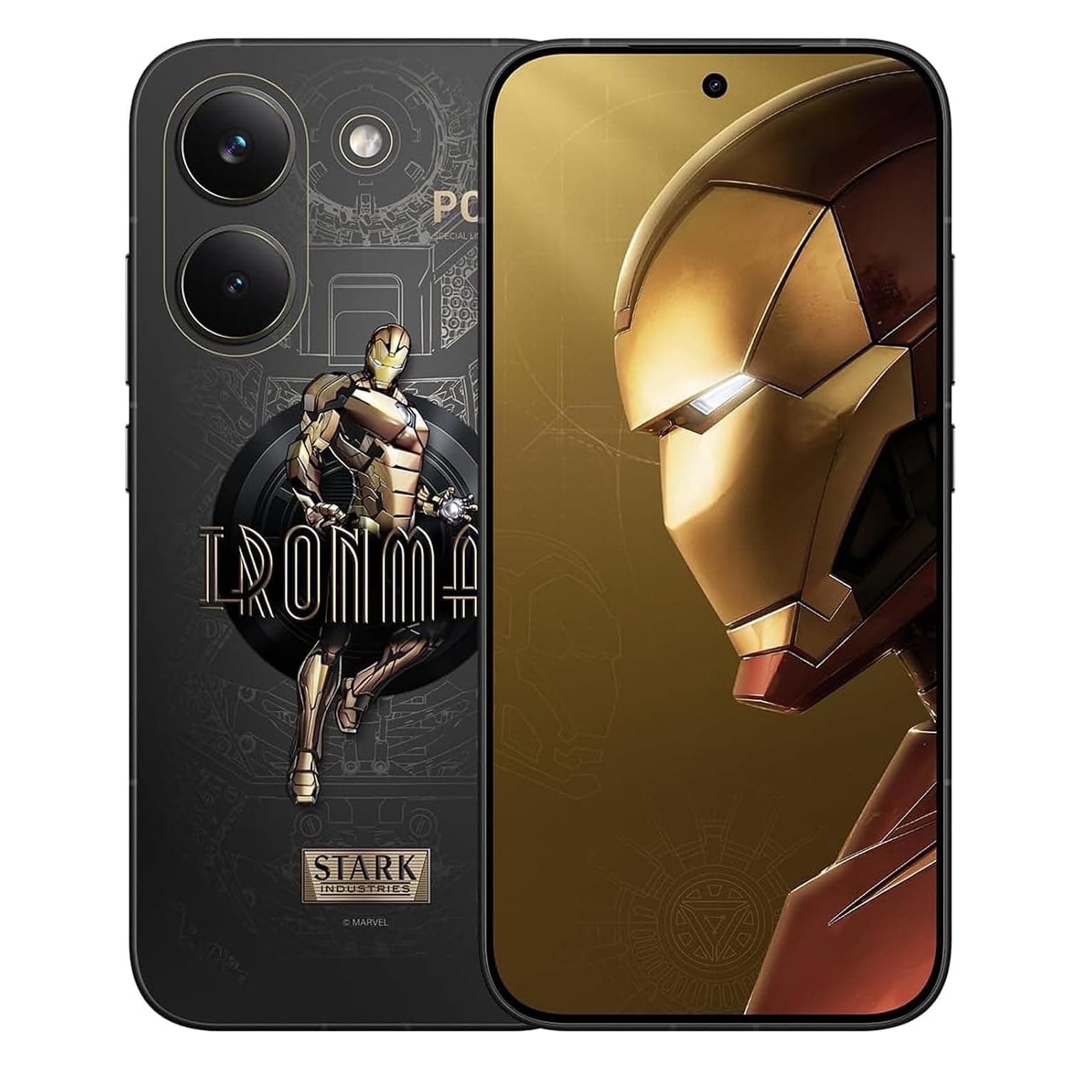 Xiaomi Poco X8 Pro Iron Man Edition Dual-SIM 512GB ROM + 12GB RAM (GSM Only | No CDMA) Factory Unlocked 5G Smartphone (Black and Gold) - International Version