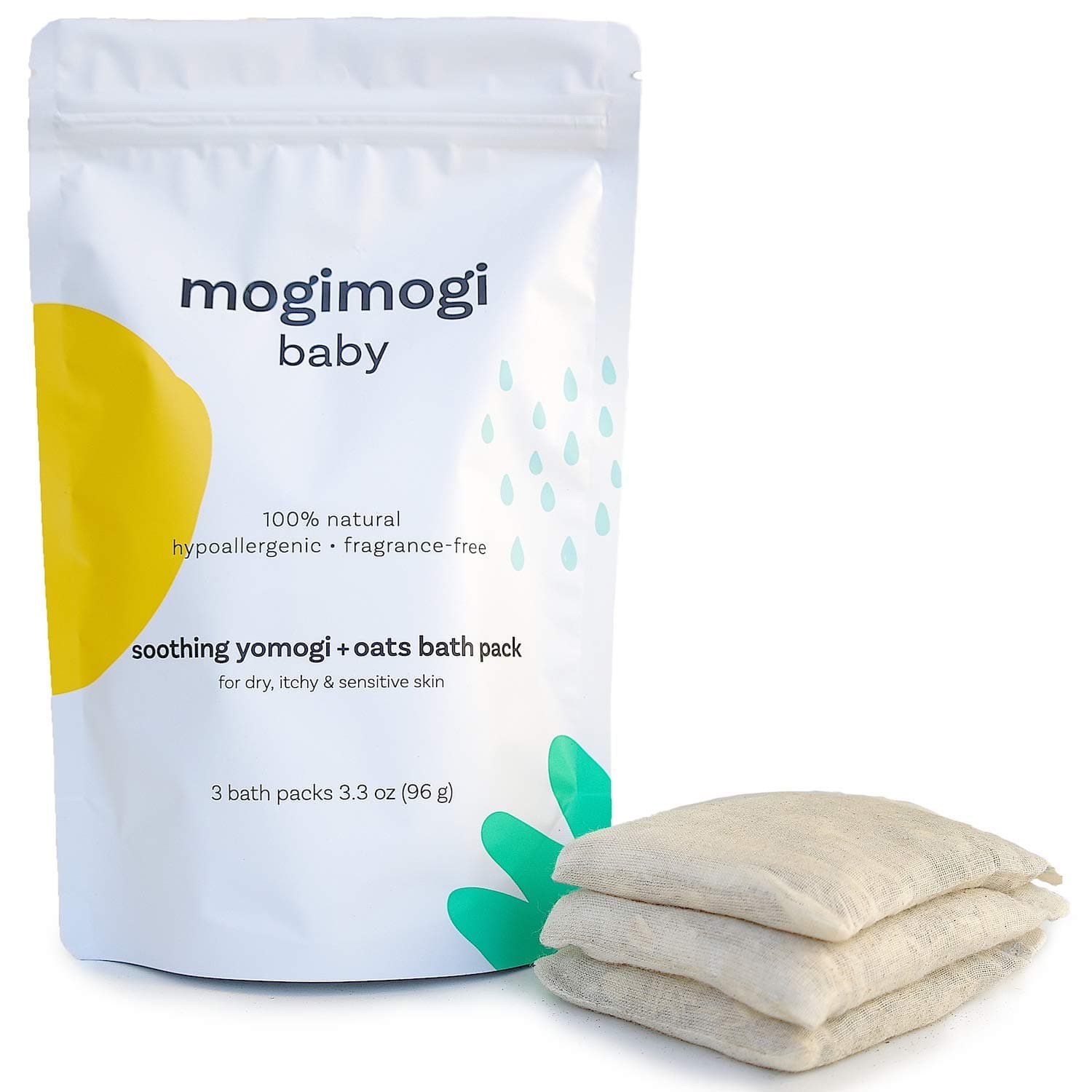 Organic Oatmeal Bath Soak Treatment for Sensitive Skin – Baby & Kids Eczema Relief – All Natural & Fragrance Free - Wash, Soothe and Moisturize All-in-One, 3.3 Oz (6 uses) Made in USA -