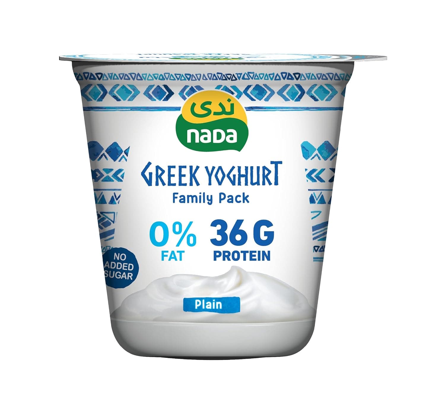 NADA Yoghurt Greek Style Plain 0% Fat 360 g, KSA