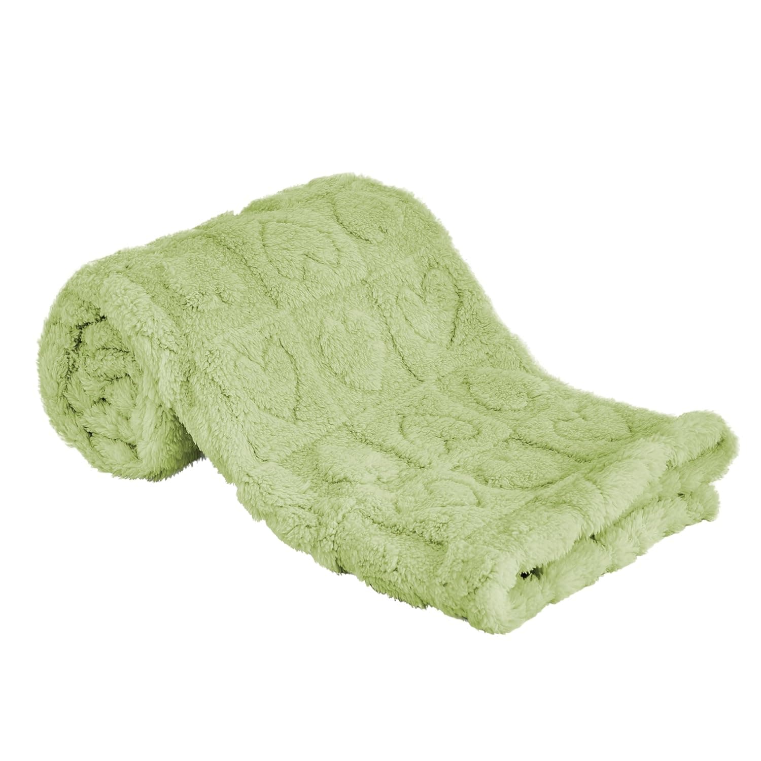 Fleece Baby Blanket Heart Checkered, Ultra Soft Fluffy Blanket for Boys Girls, Cozy Infant Toddler Newborn Receiving for Crib Stroller or Car Seat 30x40 Inch (Green)