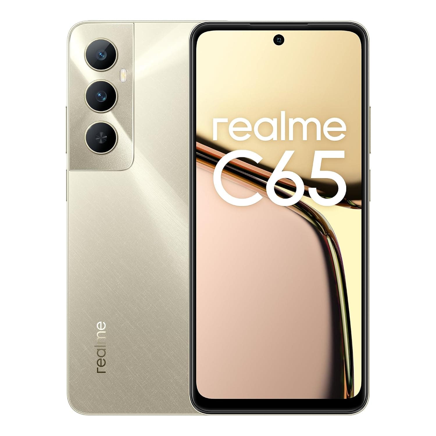 Realme C65 Dual-SIM 128GB ROM + 6GB RAM (GSM Only | No CDMA) Factory Unlocked 4G/LTE Smartphone (Starlight Gold) - International Version