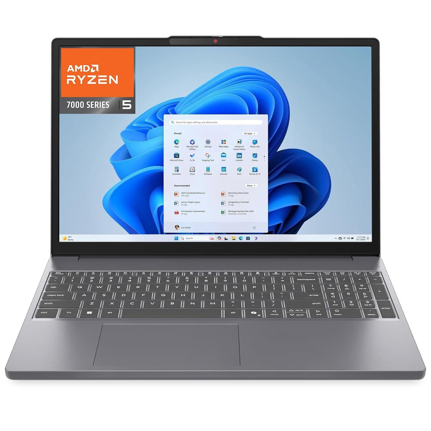 Lenovo ThinkBook 16 G6 16" FHD+ Laptop Computer, AMD Ryzen 5 7430U (Beat i7-1355U), 16GB DDR4 RAM, 512GB PCIe SSD, WiFi 6, Bluetooth 5.3, Type C, HDMI, Fingerprint Reader, Grey, Windows 11 Pro, AZ-XUT