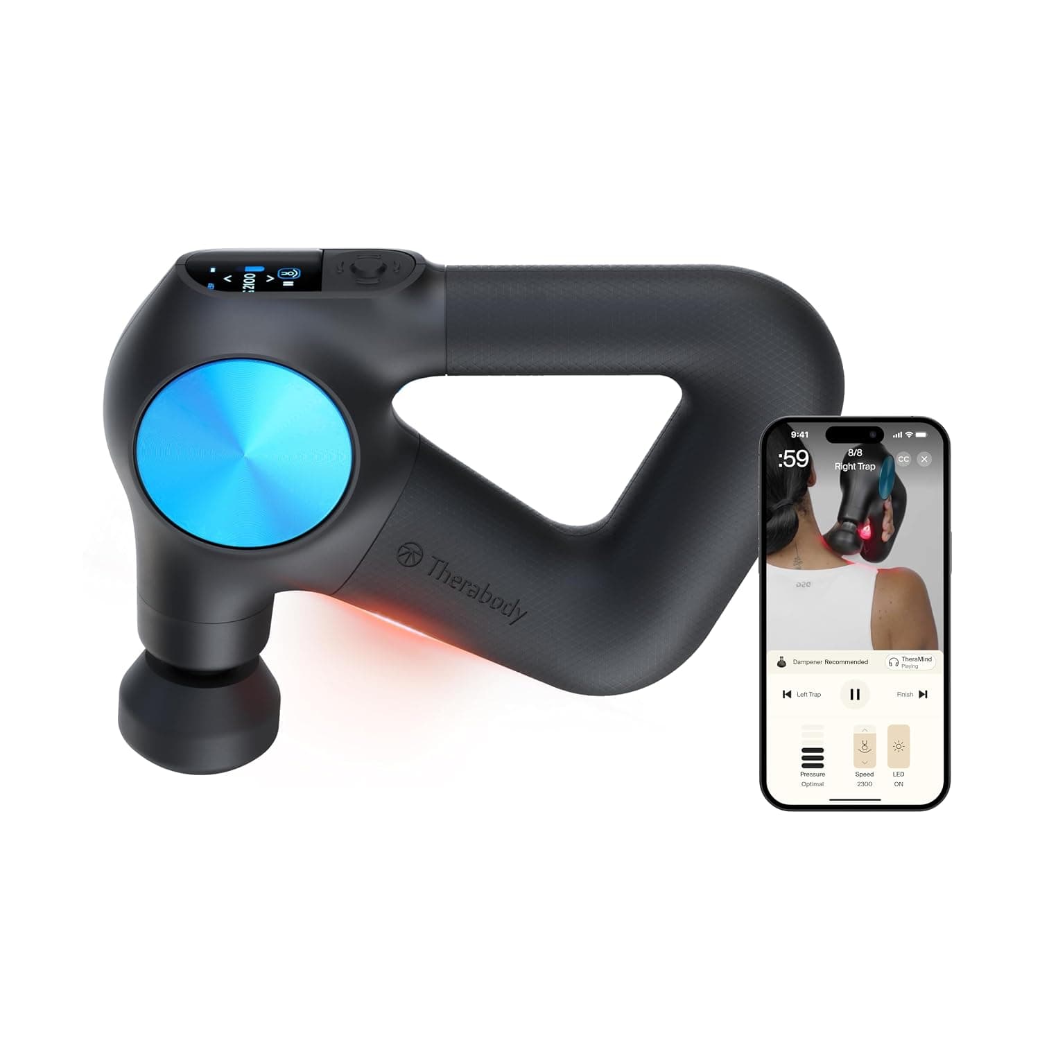 Therabody Theragun Pro Plus Gen 6 – 6‑in‑1 Advanced Percussion Massage Gun with Heat, Vibration & LED Light for Full‑Body Comfort and Enhanced Muscle Ease