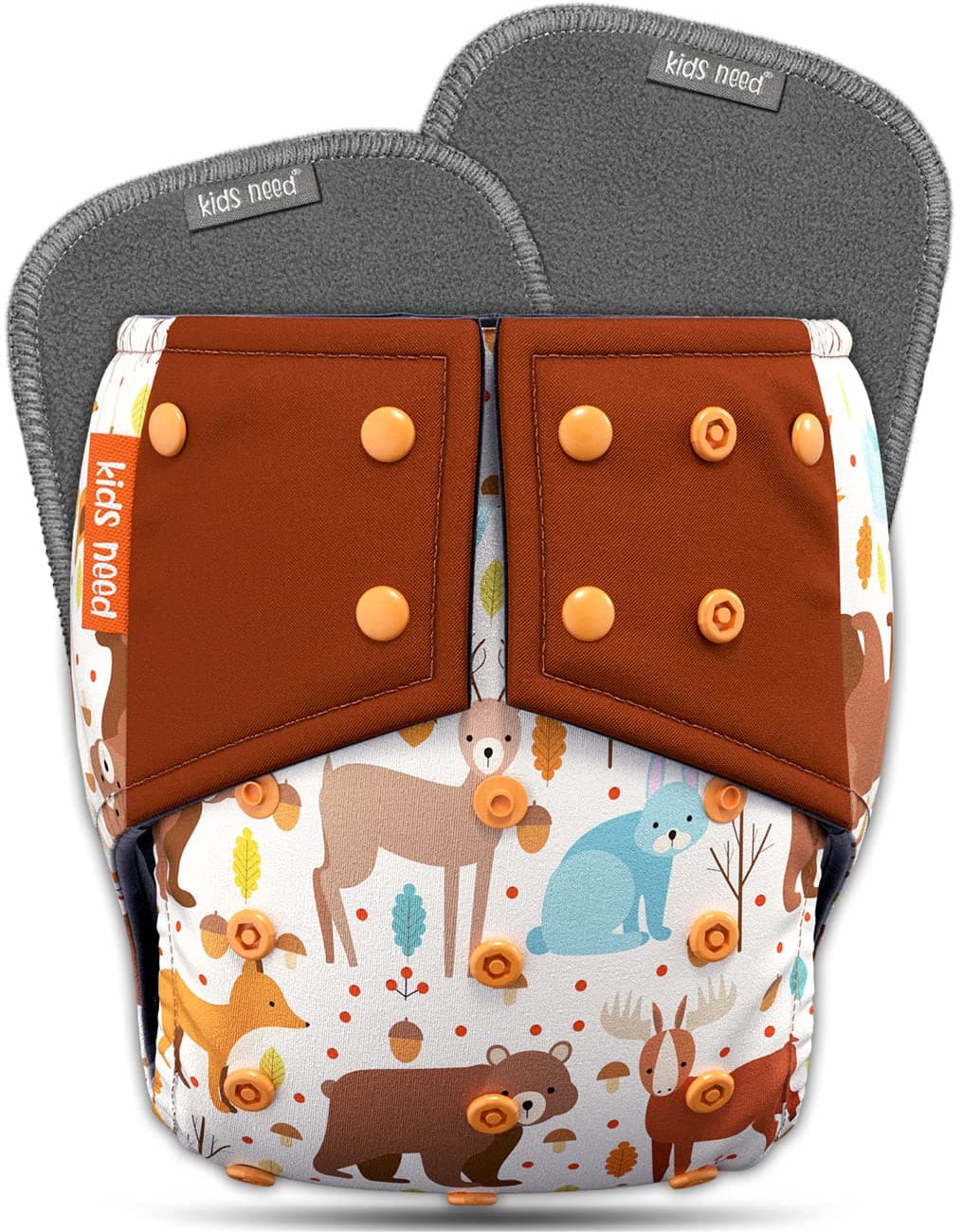 Kids Need Leakage Proof cloth diaper for babies 0 to 3 years High Absorbent 1 Reusable diaper cover 2 Insert pad combo Pack 5-18Kg Adjustable free size Washable Pocket cloth diapers for babies 52