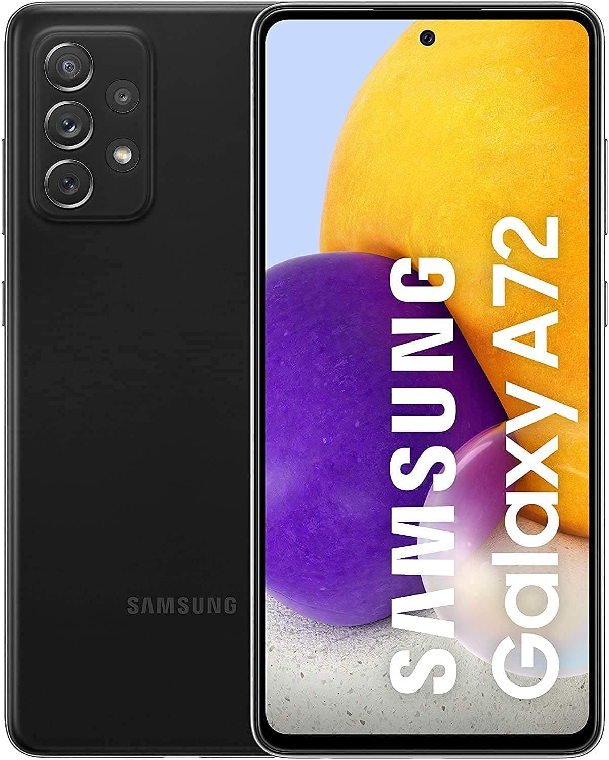 SAMSUNG Galaxy A72 A725F-DS 4G Dual 256GB 8GB RAM Factory Unlocked, International Version - Awesome Black