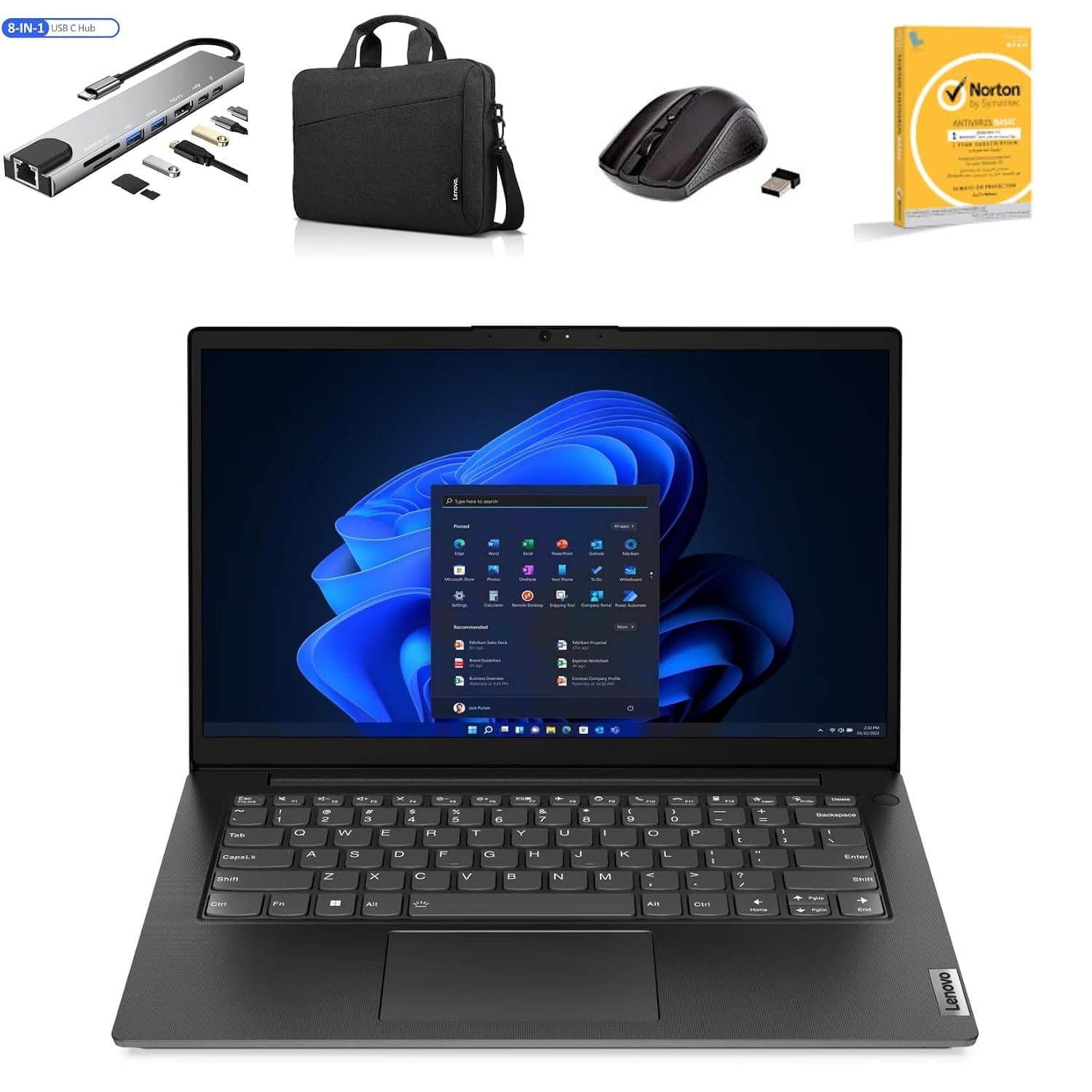 Lenovo V14 G4 IRU Laptop Business 14" i5-13420H 8 GB RAM 512 GB SSD Win11 Pro Black