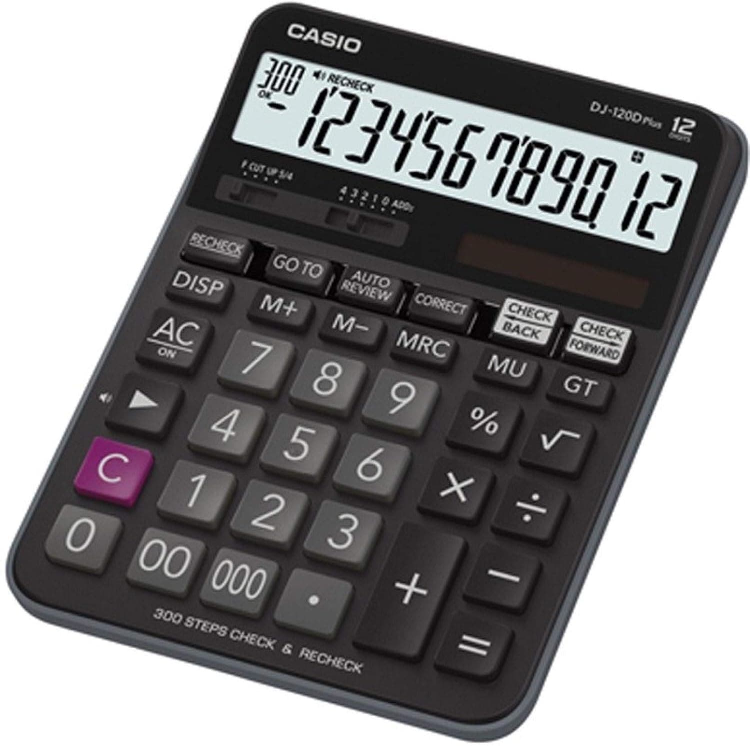 Casio Calculator DJ-120D Plus -Check& Recheck Function