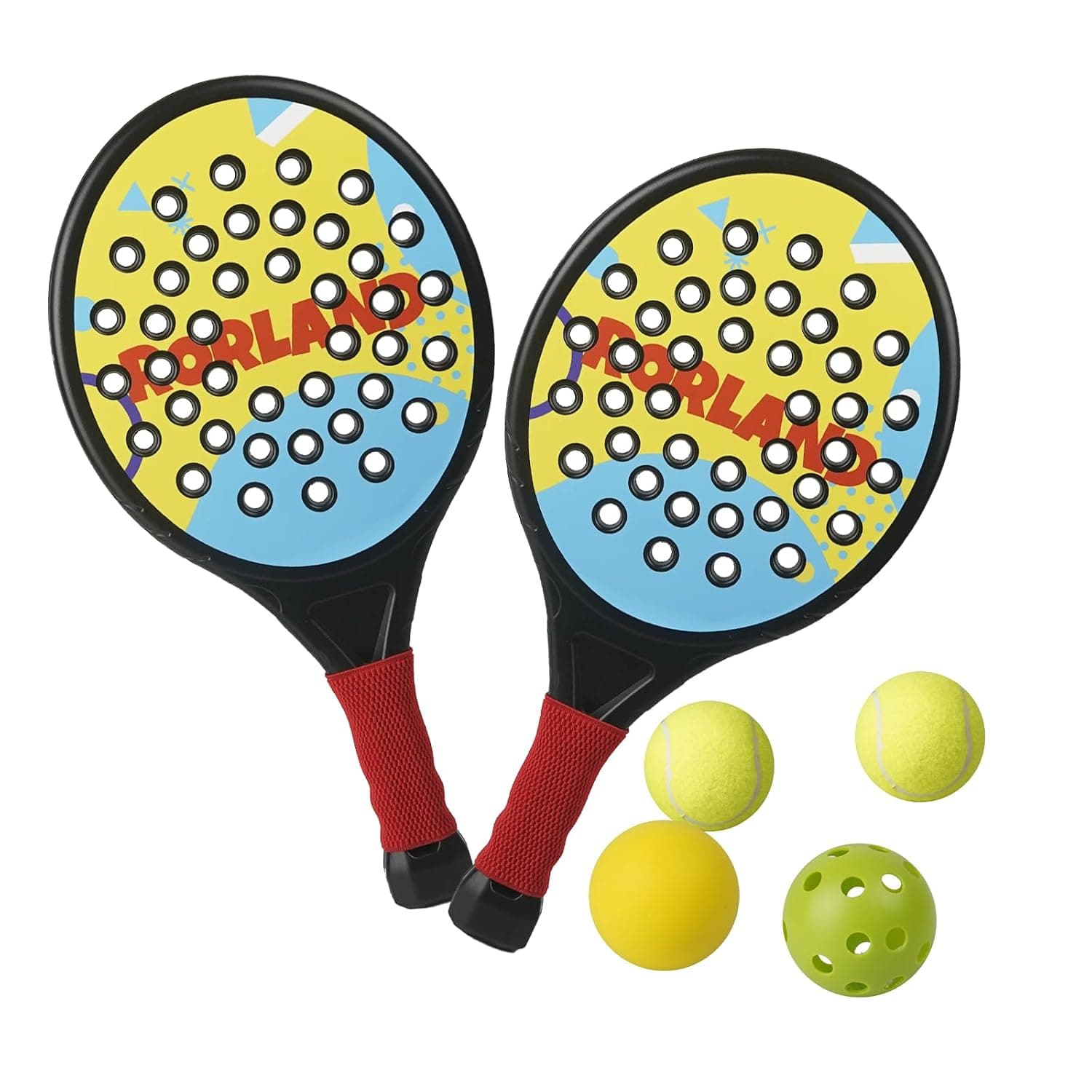 Lightweight Padel Rackets for Juniors, Pickleball Paddle, Beach Tennis, Kids Bat and Ball Set, Outdoor Garden Sport Game for Family, for Kids Age 6+ to Adults