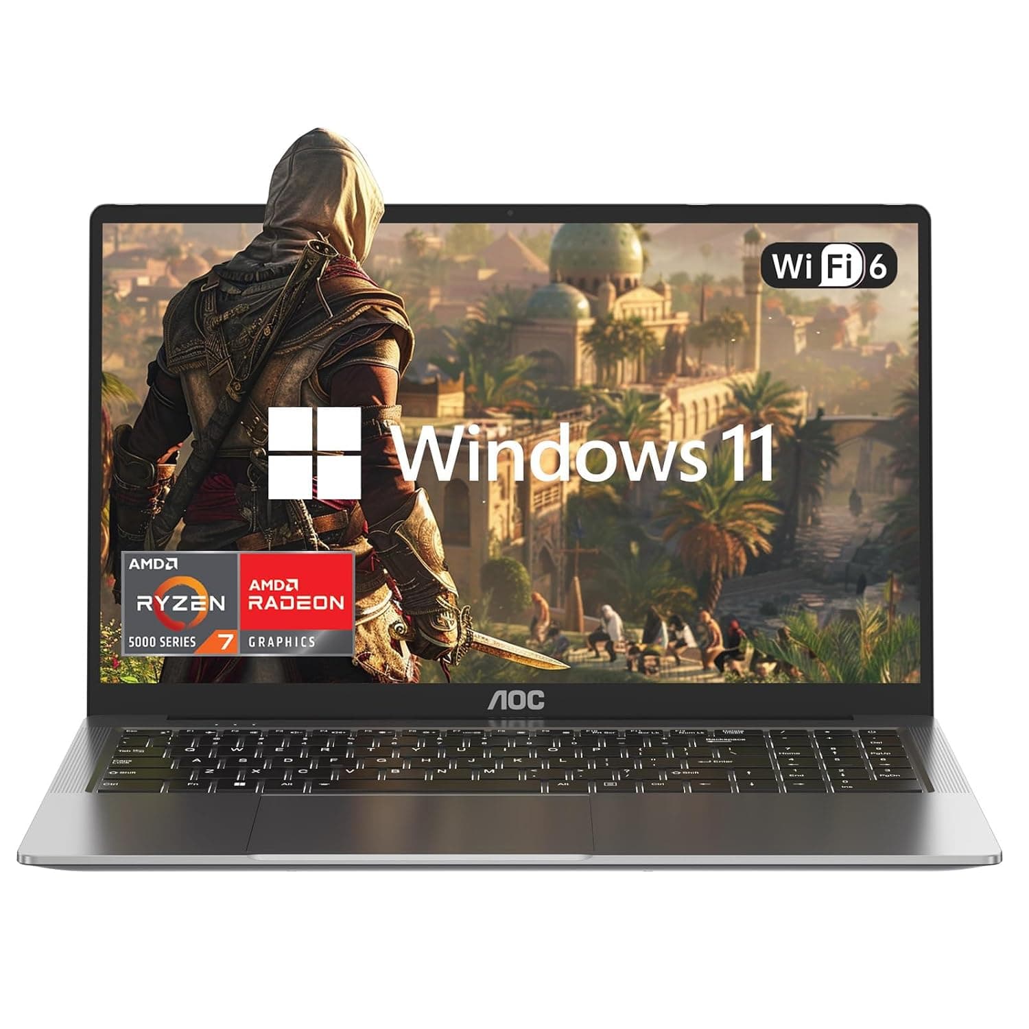 2025 Laptop with AMD Ryzen 7 5700U Processor(8C/16T, Up to 4.3GHz), 16.1“ FHD Display Laptop Computer with Backlit Keyboard, 16GB RAM 512GB NVMe SSD, WiFi 6, HDMI, USB3.2, Type-C, 53Wh Battery