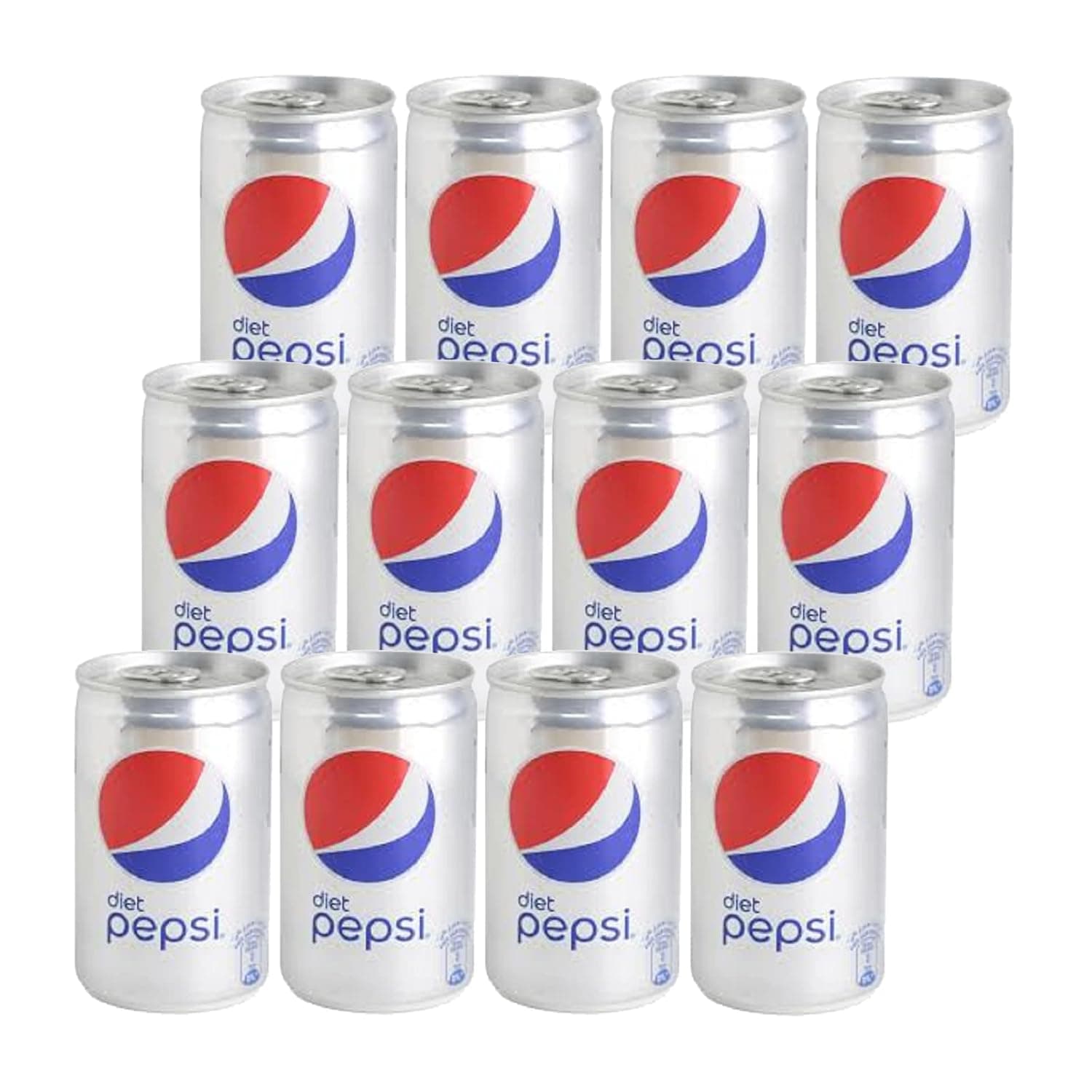Pepsi Diet Mini Can Soft Drink, 12 X 150 Ml
