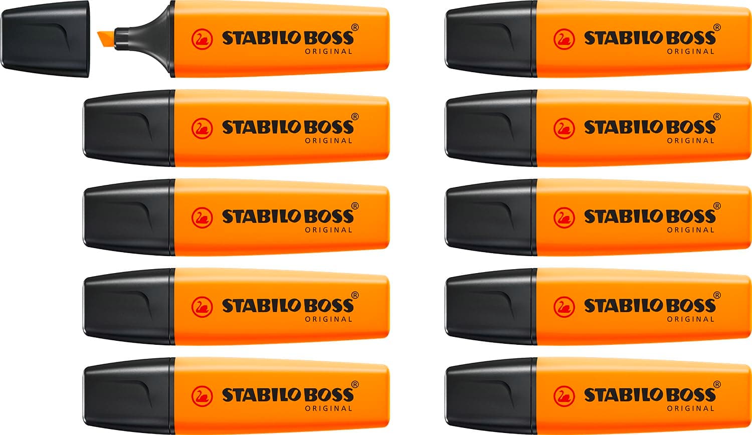 Stabilo 70/54 10 Highlighter Pen - Boss Original Box of Orange