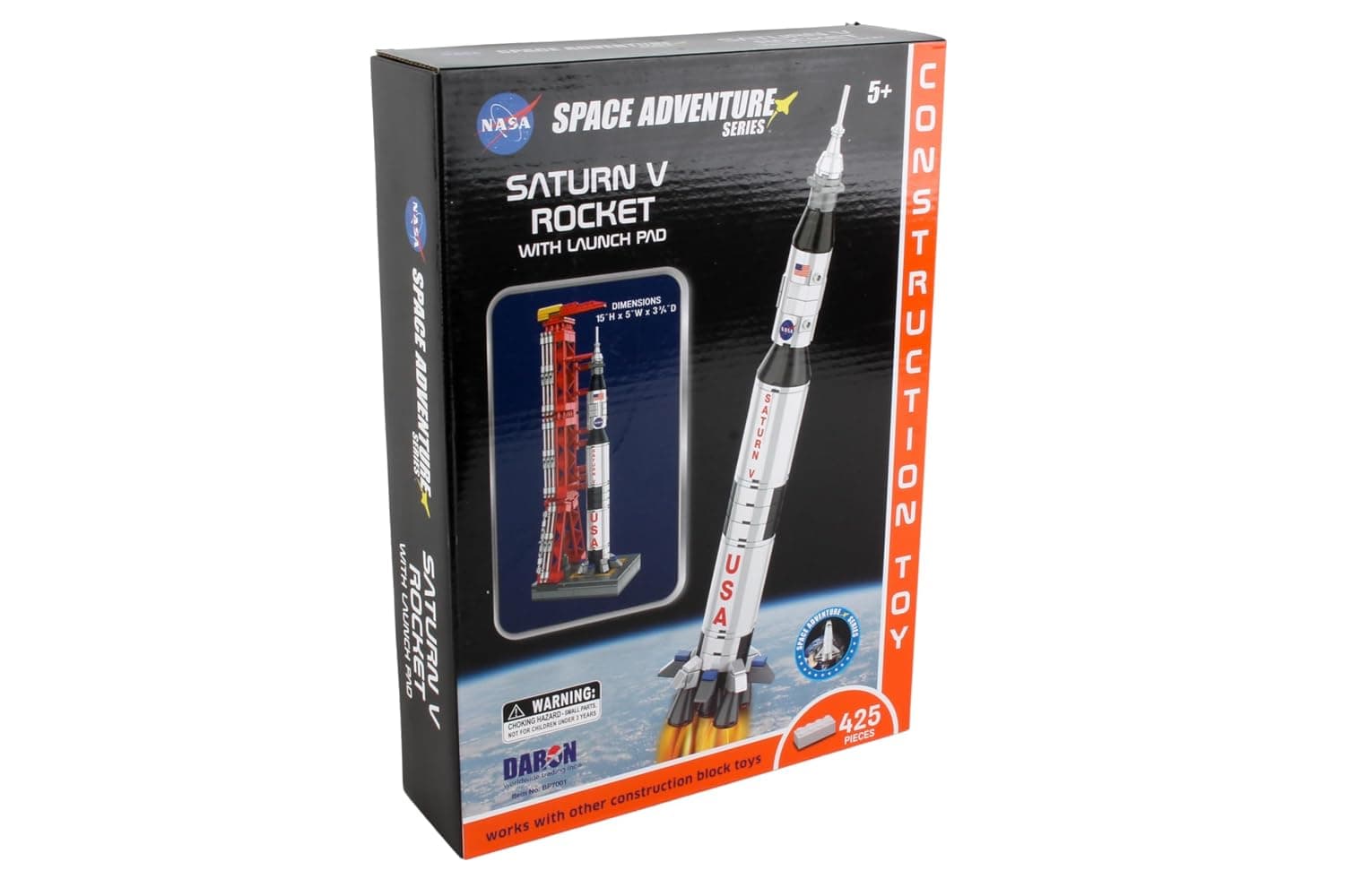 Space Adventure Saturn V Rocket Construction Toy