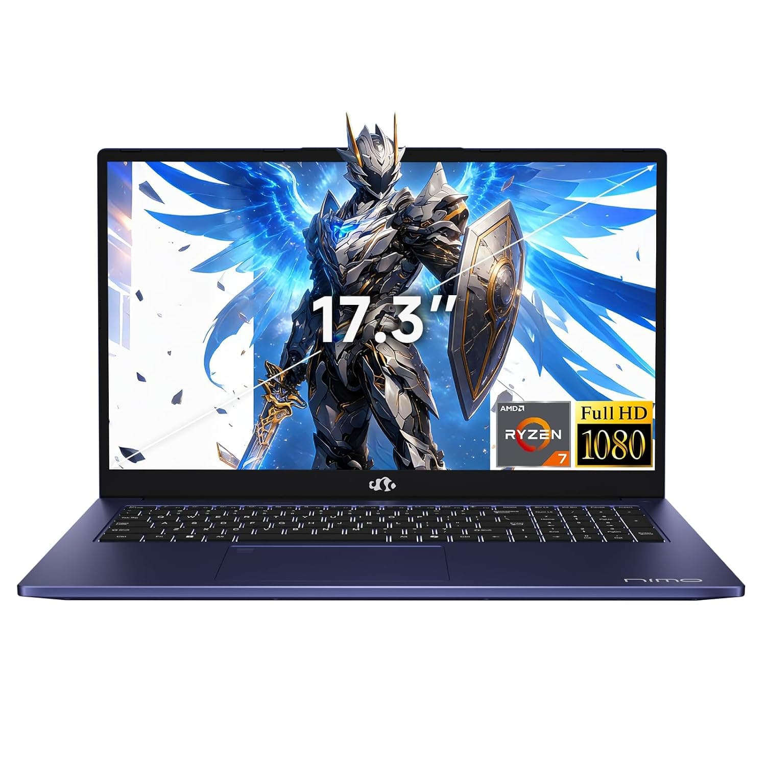 NIMO 2025 Laptop, 8 Cores R7 7735HS 32GB DDR5 RAM 1TB SSD (Up to 4.75GHz, Beat i7-12650H) Gaming Laptop with Radeon 680M GPU, 17.3" IPS FHD Large Screen, 180° Open Angle, Webcam, Type-C, Wi-Fi 6E