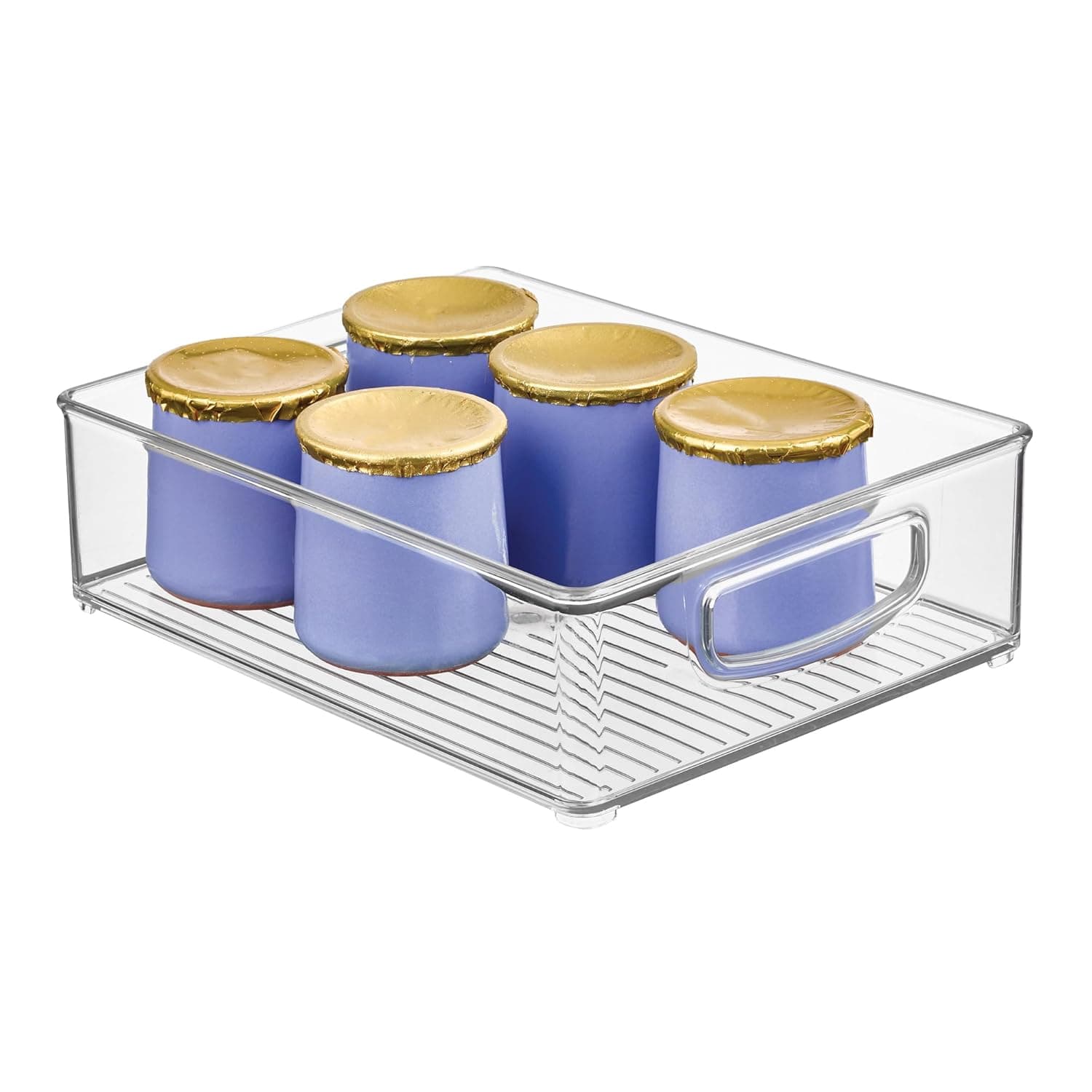 iDesign Cabinet/Kitchen Binz Kitchen Storage Container, Medium-Sized Plastic Storage Boxes for The Fridge, Freezer or Pantry, Clear
