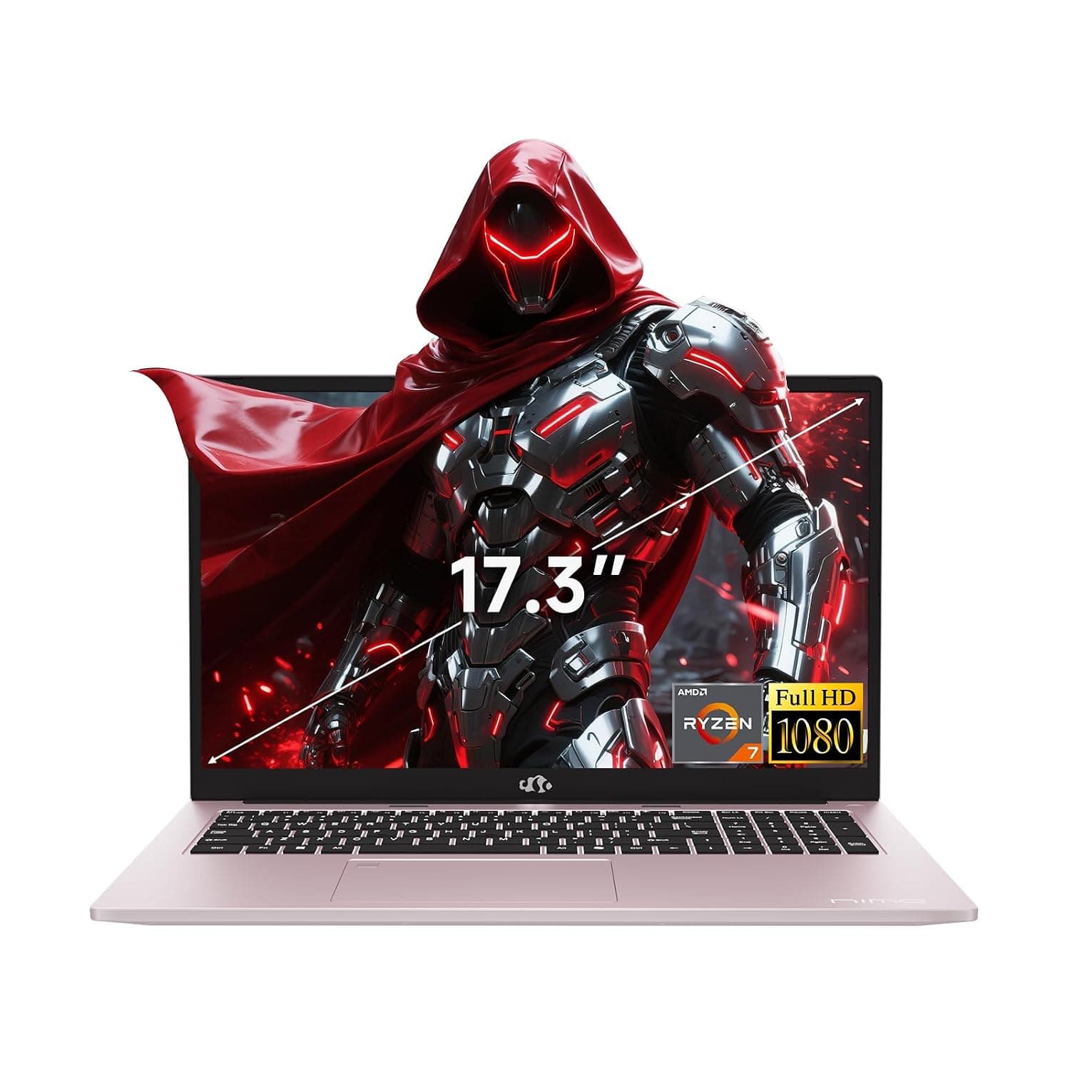 NIMO 2025 Laptop, 8 Cores R7 7735HS 32GB DDR5 RAM 1TB SSD (Up to 4.75GHz, Beat i7-12650H) Gaming Laptop with Radeon 680M GPU, 17.3" IPS FHD Large Screen, 180° Open Angle, Webcam, Type-C, Wi-Fi 6E