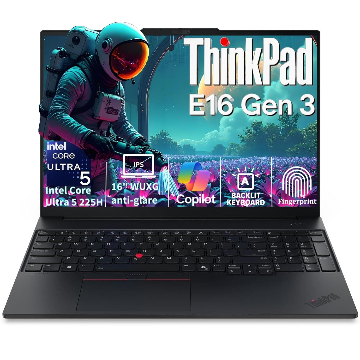 Lenovo ThinkPad E16 Gen 3 16" FHD+ Business Laptop Computer, Intel 14-Core Ultra 5 225H, 16GB DDR5 RAM, 512GB PCIe SSD, WiFi 6E, Bluetooth 5.3, Backlit Keyboard, Fingerprint Reader, Windows 11 Pro